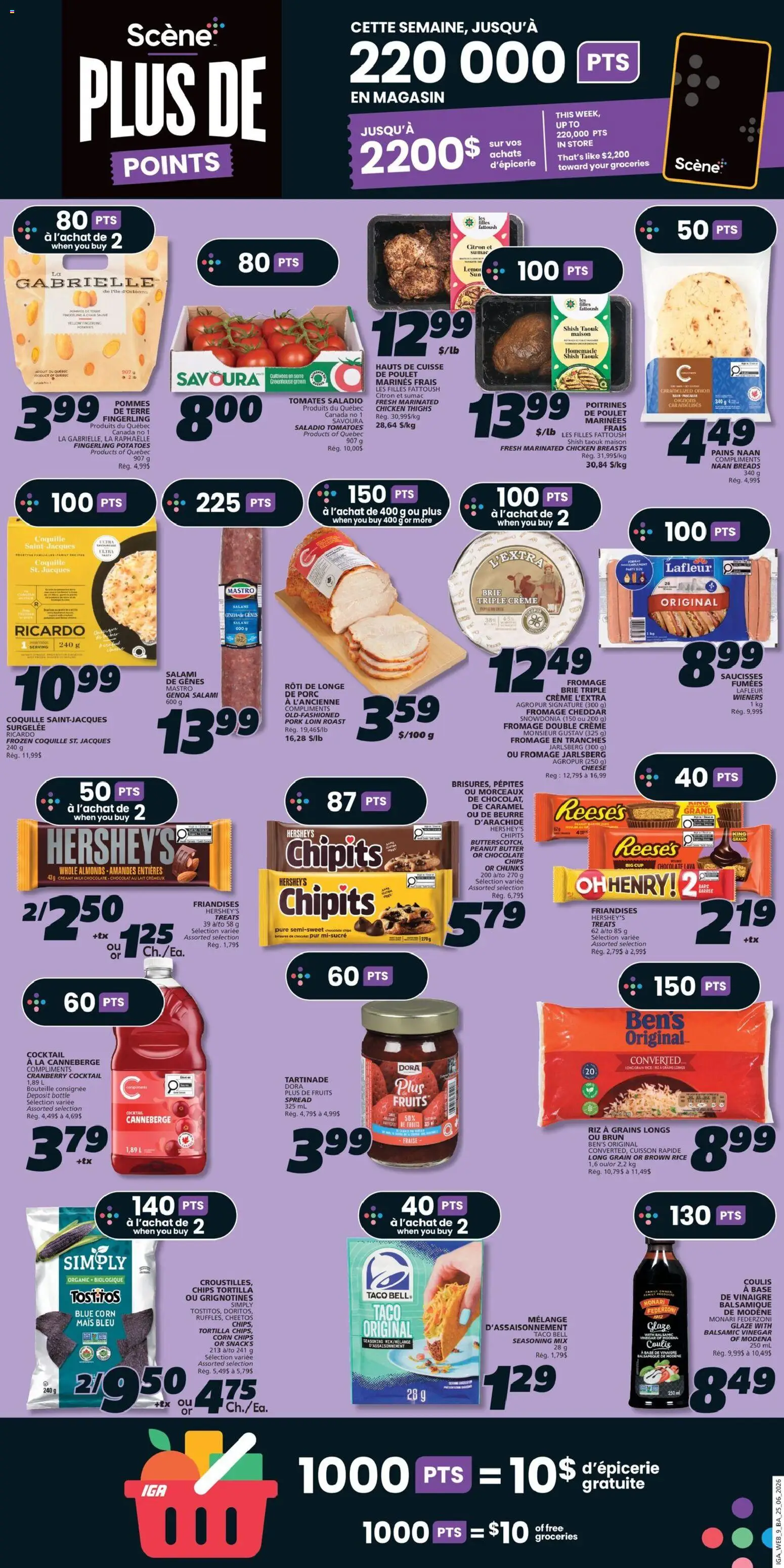 IGA flyer valid from Jun 25, 2026 | Page: 12 | Products: Chips, Milk, Cheese, Chicken