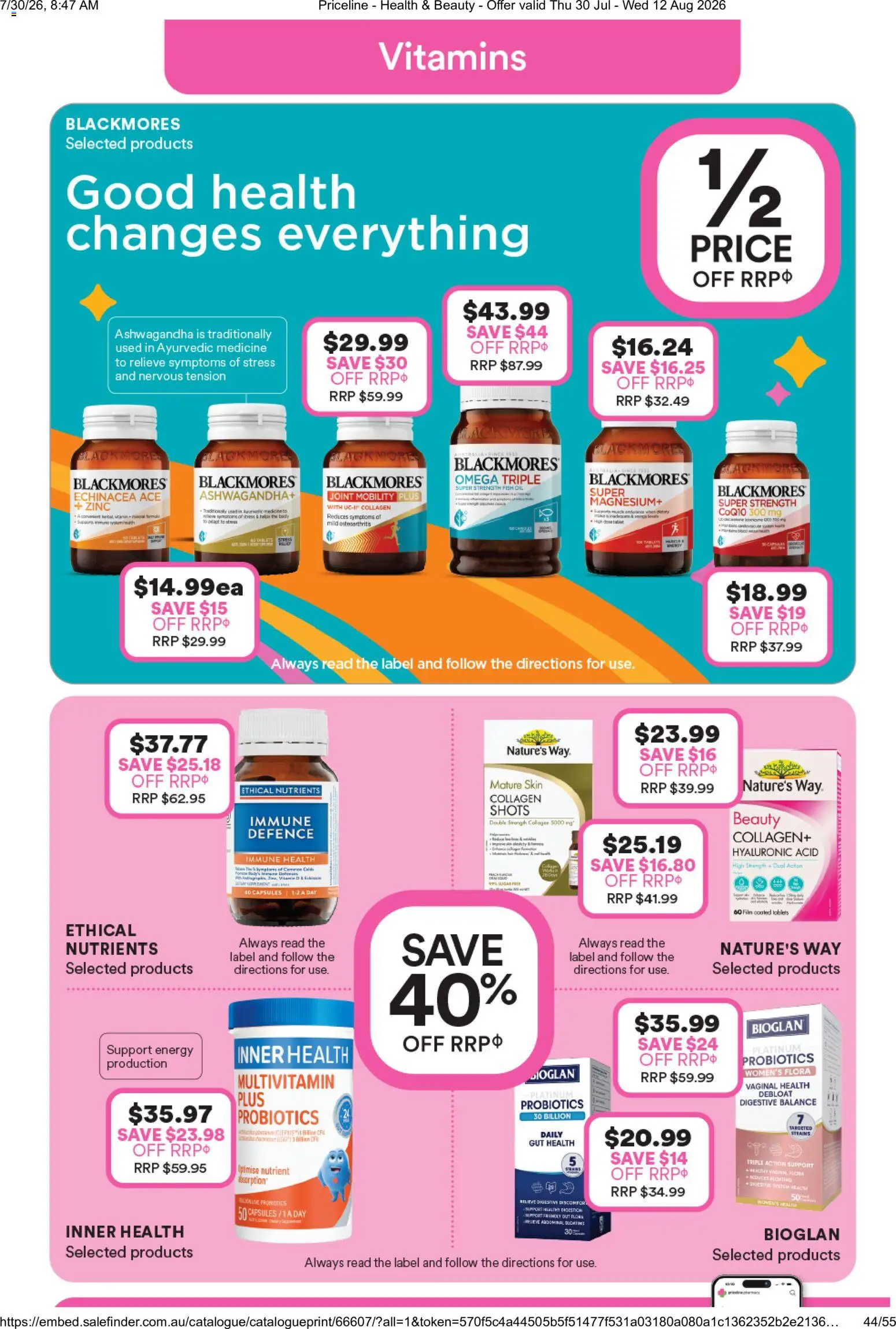 Priceline Pharmacy catalogue - valid from 30/07/2026 | Page: 22 | Products: Multivitamin, Nutrients, Tablets, Zinc