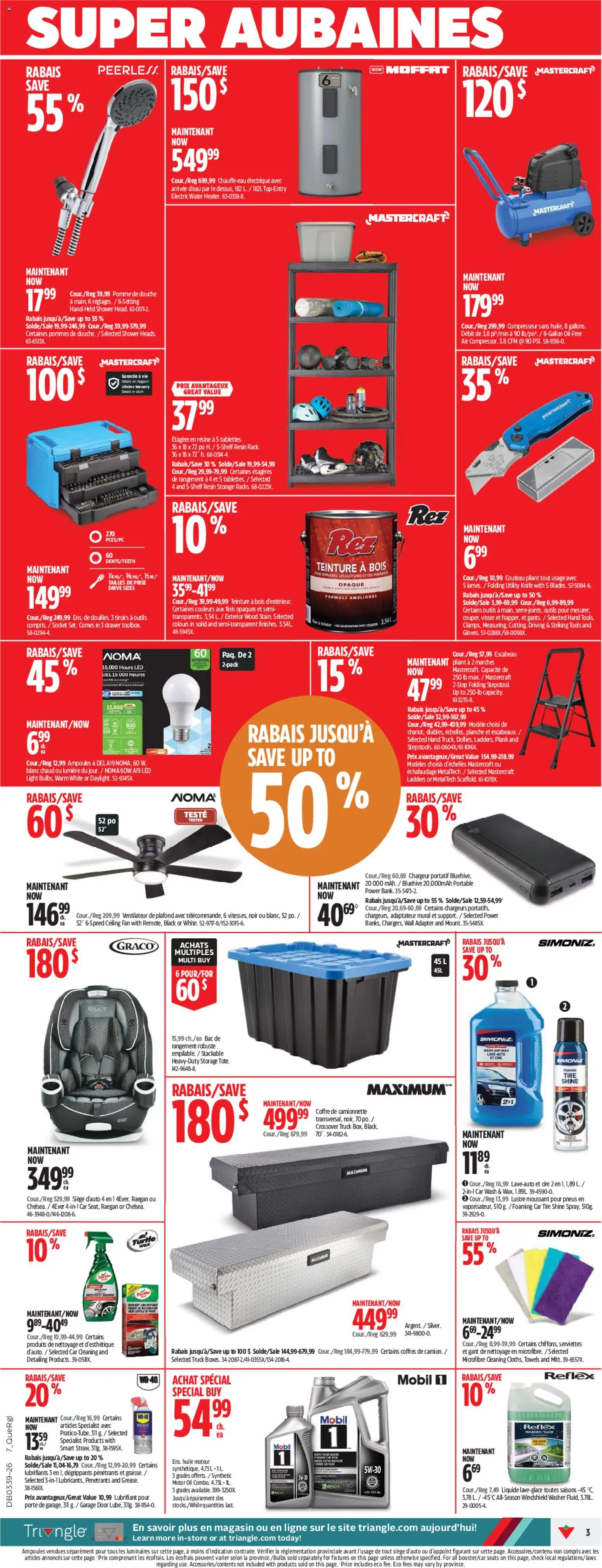 Canadian Tire flyer valid from Sep 24, 2026 | Page: 3 | Products: Water, Adapter, Hand tools, Door