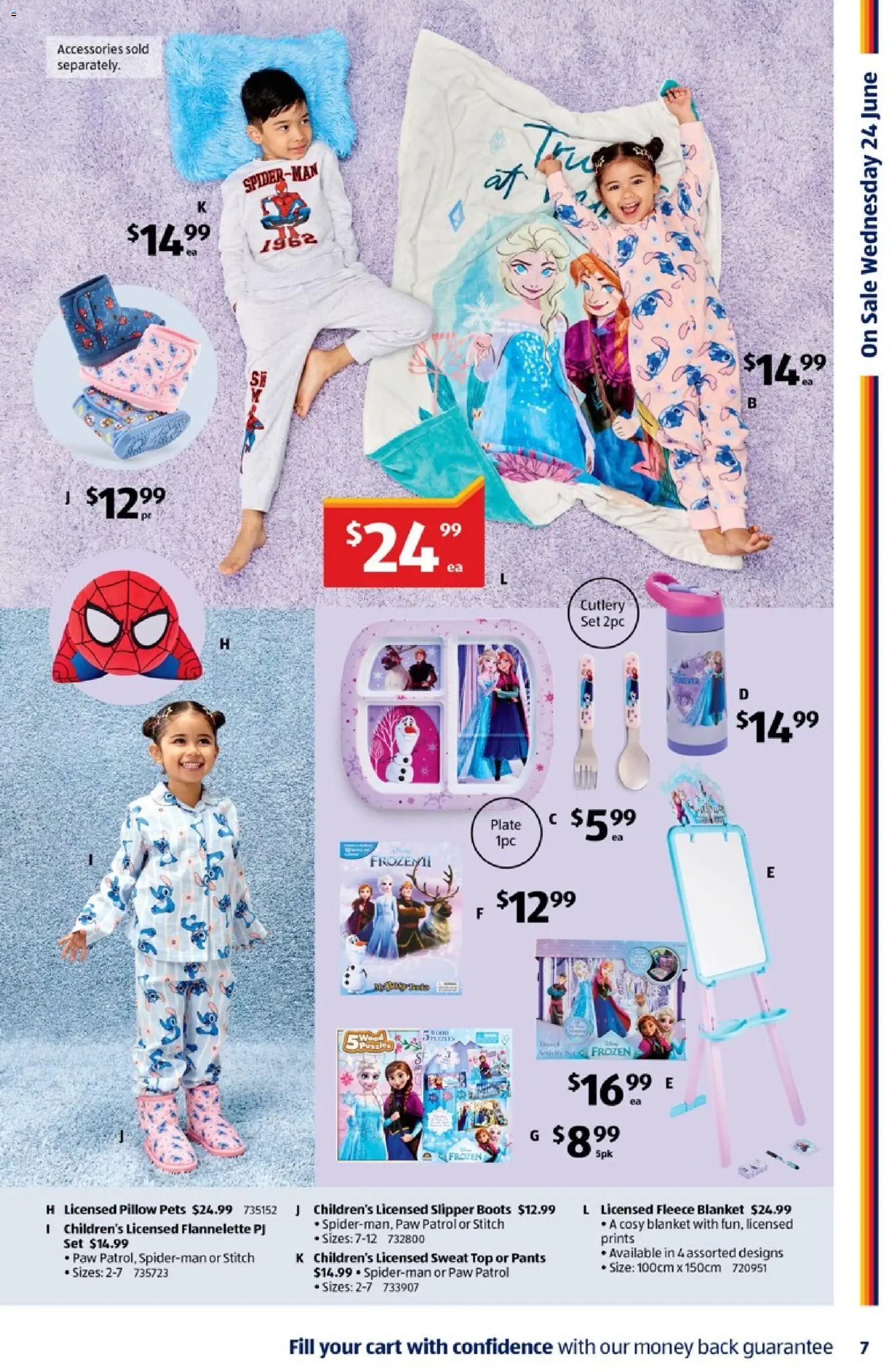 Aldi catalogue - valid from 24.06.2026 | Page: 7 | Products: Cart, Pants, Boots, Blanket
