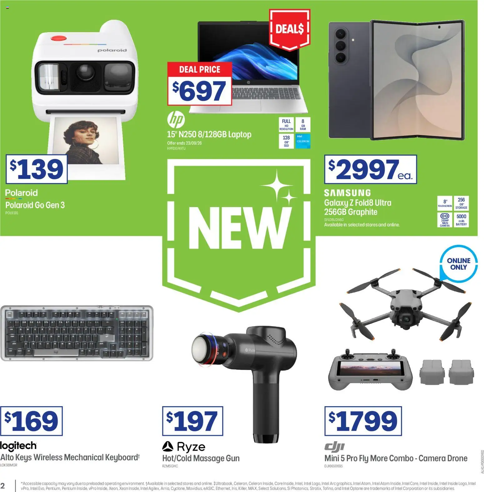 Officeworks catalogue - valid from 08/09/2026 | Page: 3 | Products: Battery, Camera, Laptop