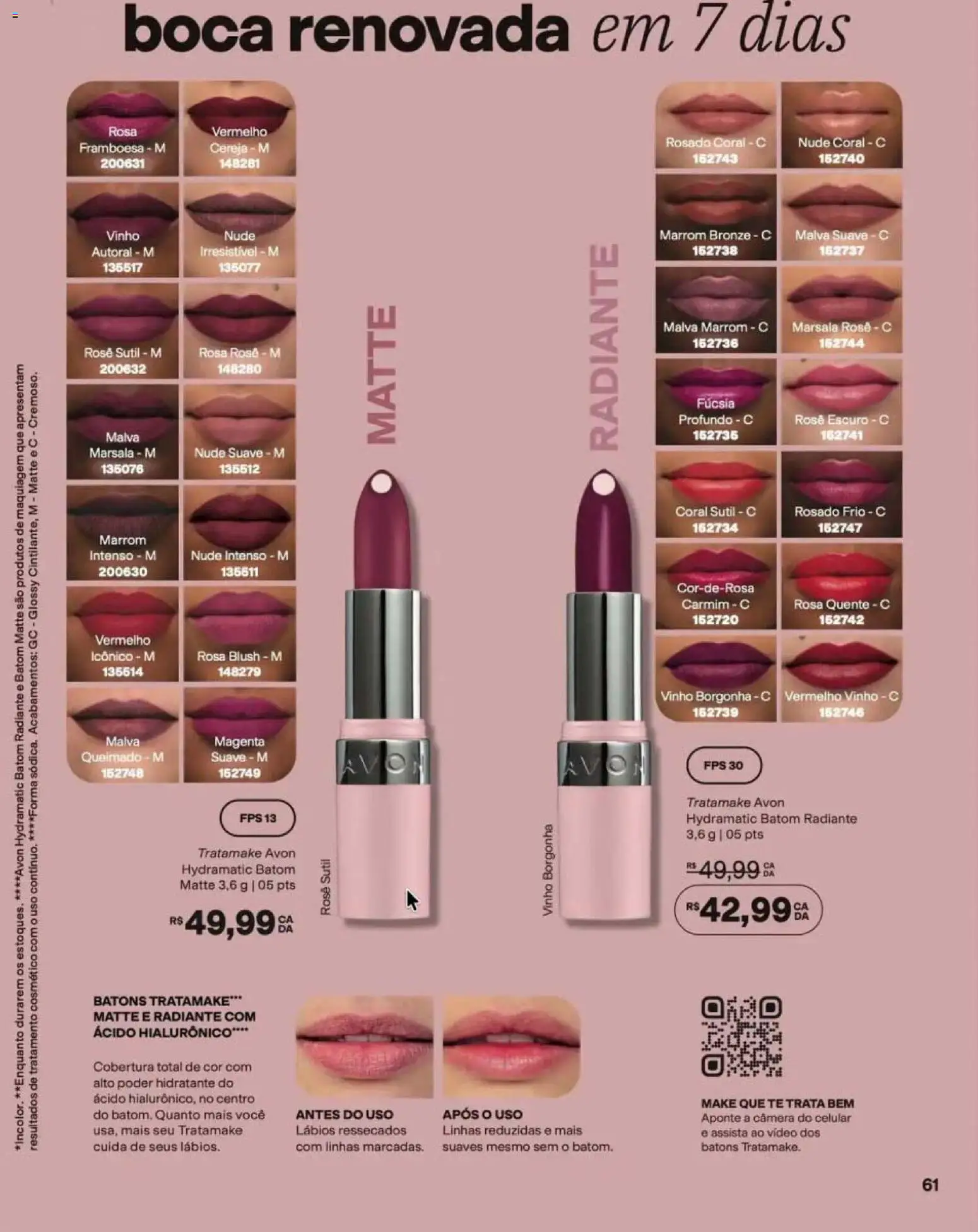 Avon Folheto - válido de 12/10/2026 | Página: 61 | Produtos: Celular, Batom, Vinho, Vídeo