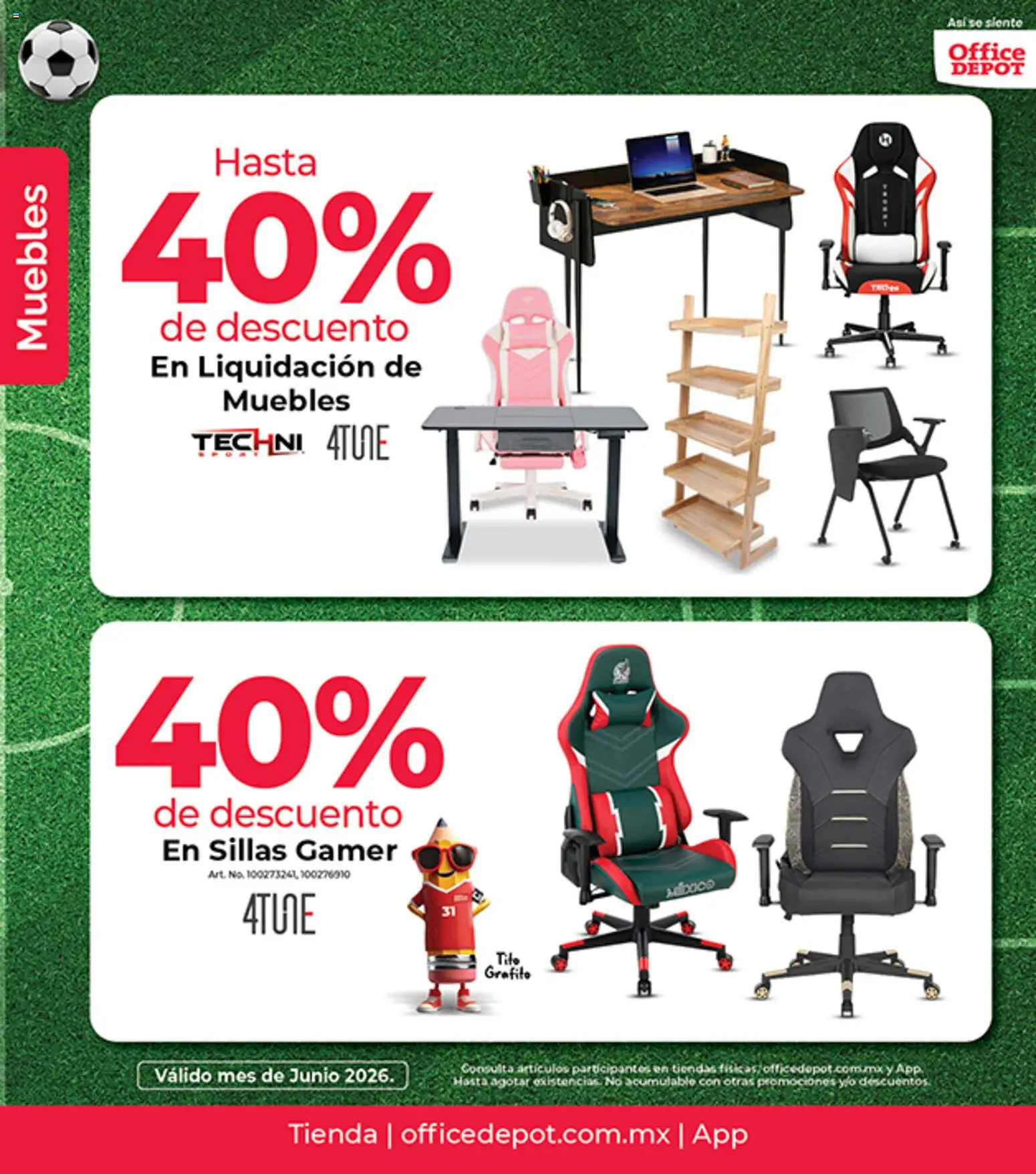Nuevas ofertas de Office Depot válidas en toda la República Mexicana desde el 01.06.2026. ¡Encuentra las mejores ofertas en Office Depot catálogo! | Página: 20