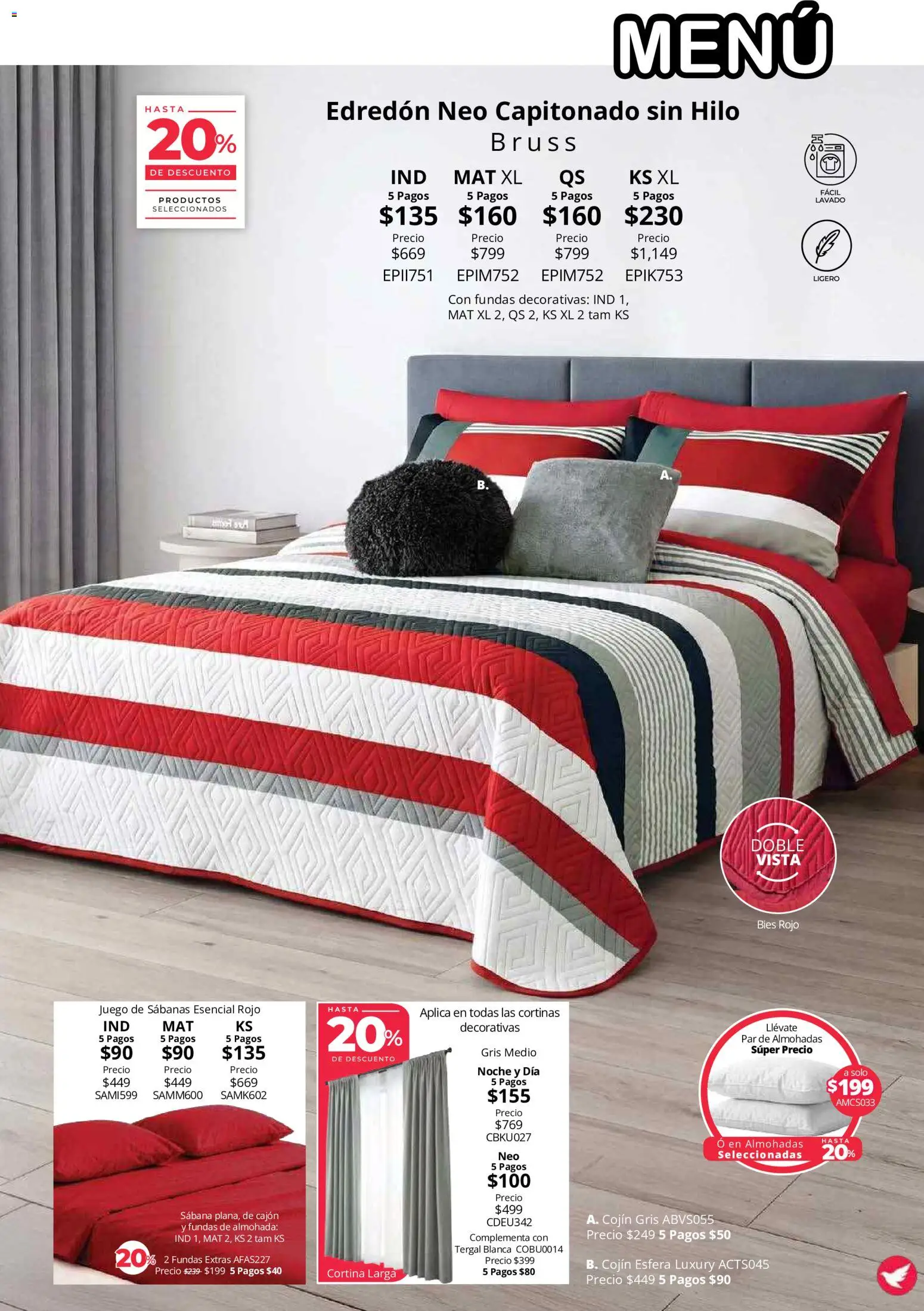 Nuevas ofertas de Colchas Concord válidas en toda la República Mexicana desde el 01/08/2026. ¡Encuentra las mejores ofertas en Colchas Concord catálogo! | Página: 80 | Productos: Juego, Almohada, Sabanas, Cortinas