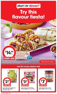 Preview of Coles catalogue  - valid from 19.05.2026 | Page: 14 | Products: Chicken, Rice, Salsa, Microwave