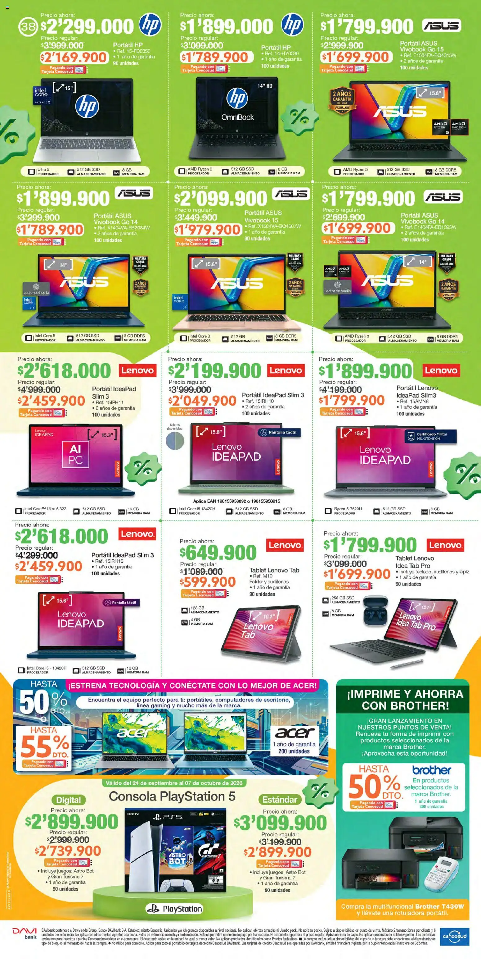 Jumbo revista - valida desde el 24/09/2026 | Página: 38 | Productos: Audífonos, Banco, Sobre, Tablet