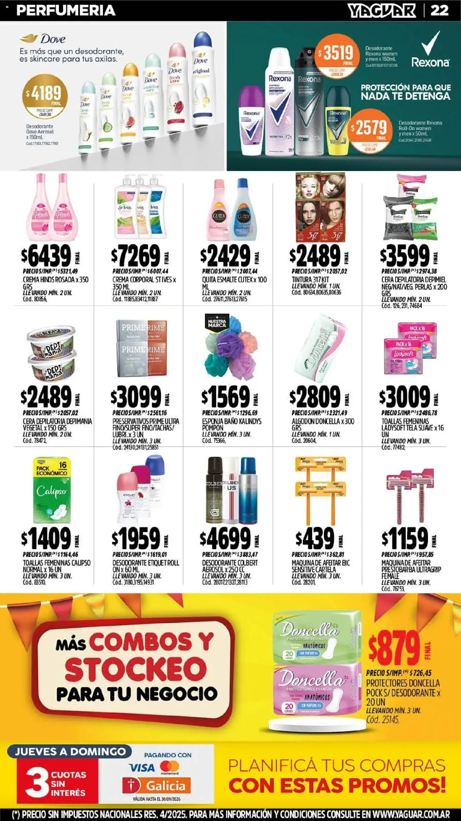 Yaguar - Oferta Semanal Trelew │ válido desde el 21/09/2026 | Página: 22 | Productos: Baño, Diarios, Tintura, Crema