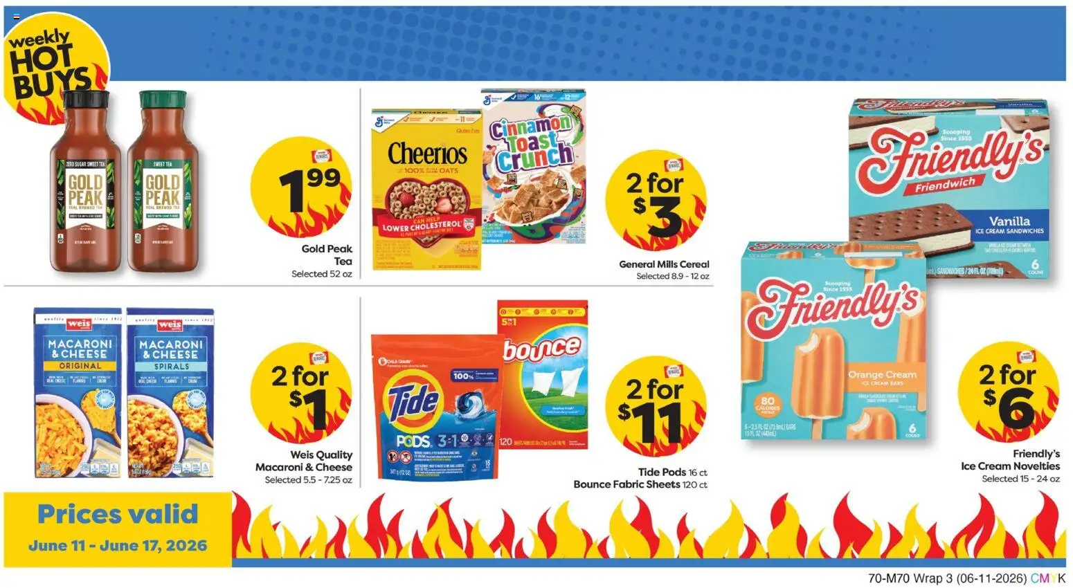 Weis Grand Opening - valid from 11.06.2026 | Page: 3 | Products: Cheese, Tea, Cream, Ice cream