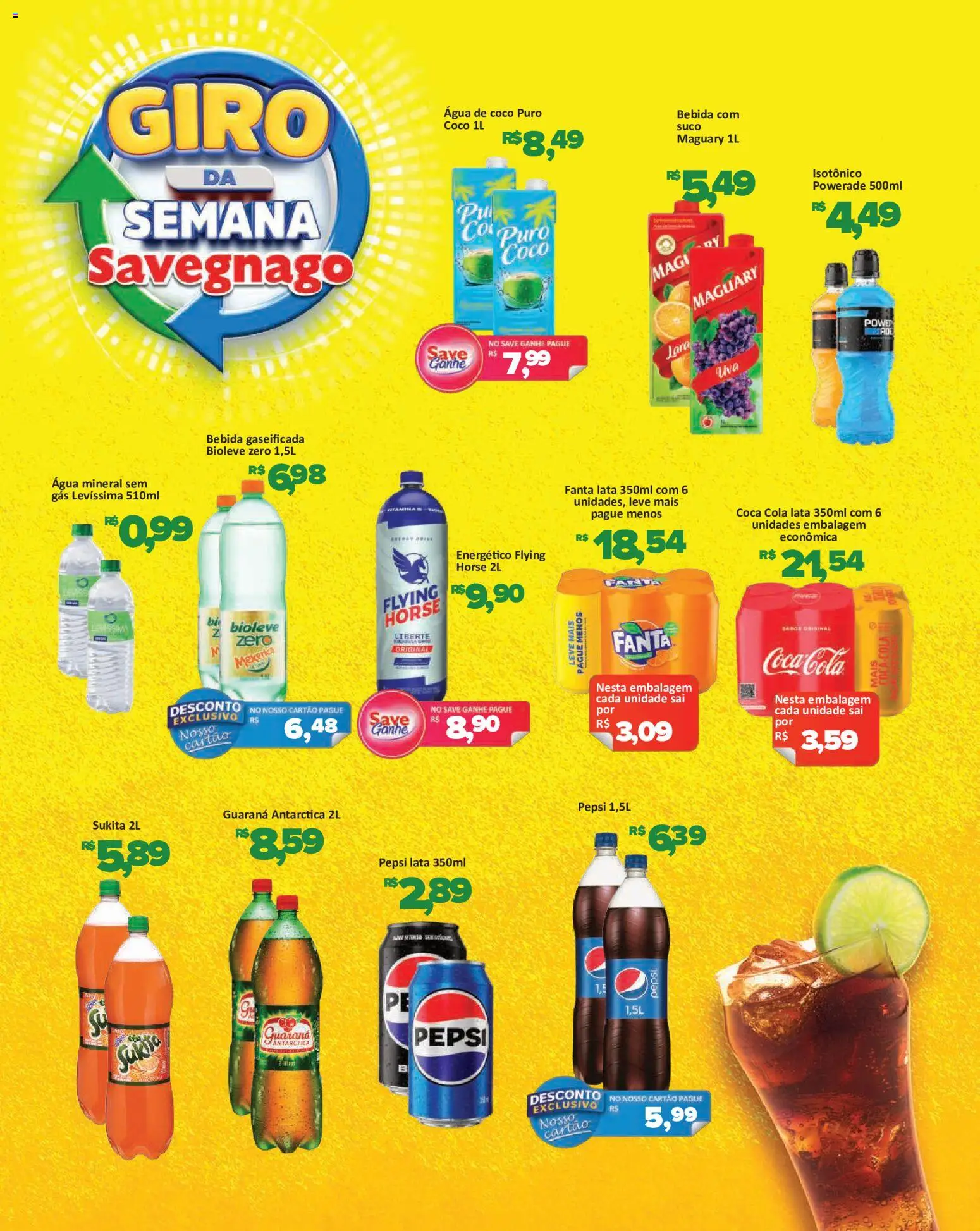 Savegnago Folheto - válido de 24/06/2026 | Página: 8 | Produtos: Água de coco, Energético, Suco, Água mineral
