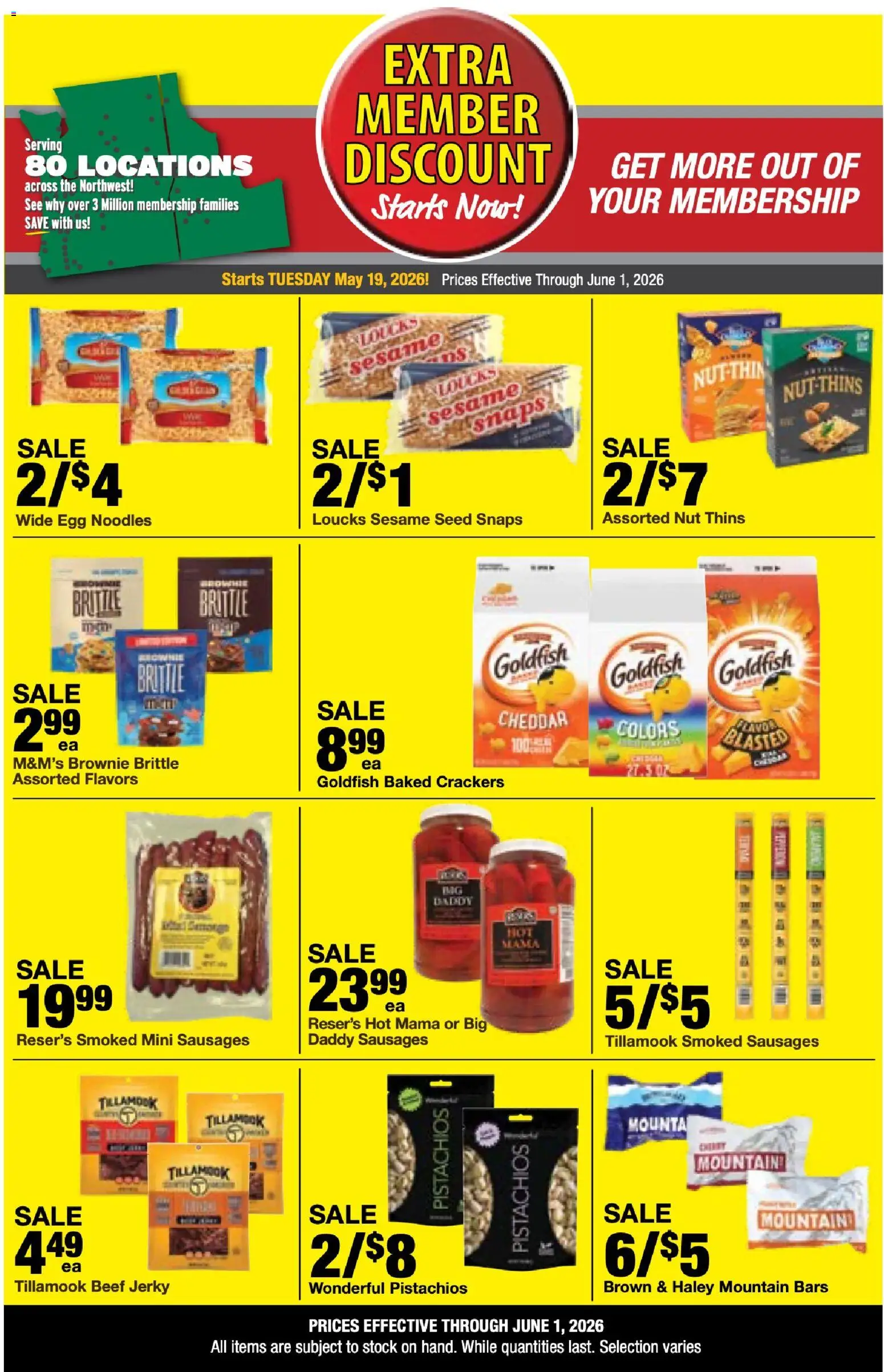 Bi-Mart Extra Member Discount - valid from 19.05.2026 | Page: 10 | Products: Noodles, Beef