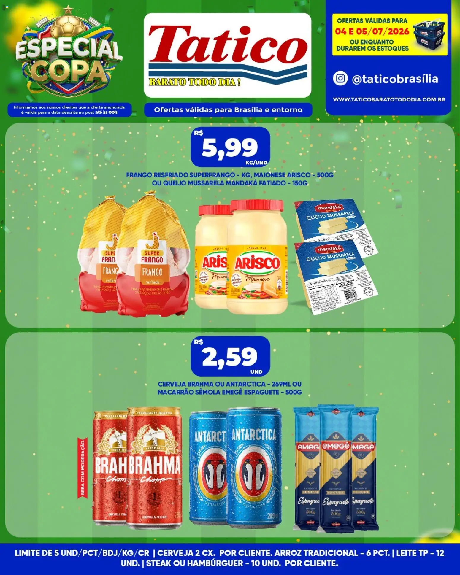 Tatico Folheto - válido de 06/07/2026 | Página: 22 | Produtos: Copa, Hambúrguer, Frango, Maionese