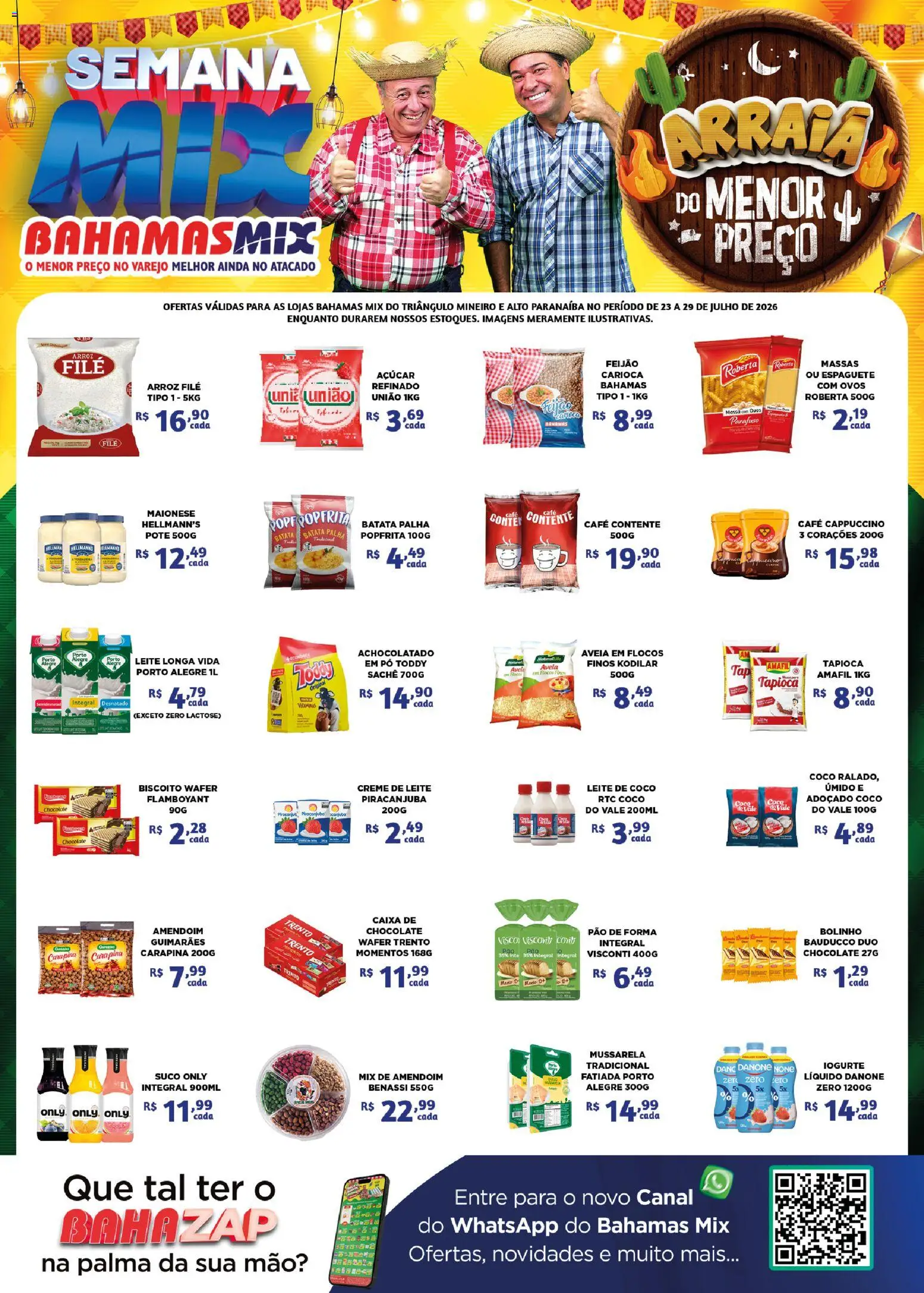 Bahamas Mix Folheto - válido de 23/07/2026 | Página: 1 | Produtos: Biscoito, Arroz, Flocos, Batata