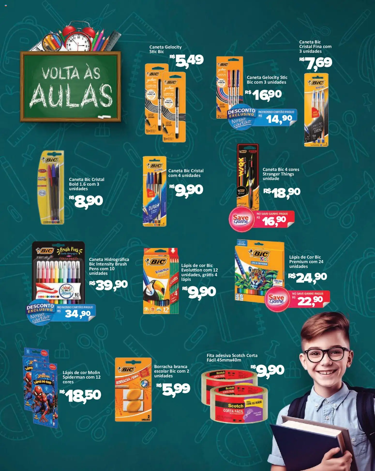 Savegnago Folheto - válido de 08/07/2026 | Página: 14 | Produtos: Lápis, Lápis de cor, Borracha, Fita