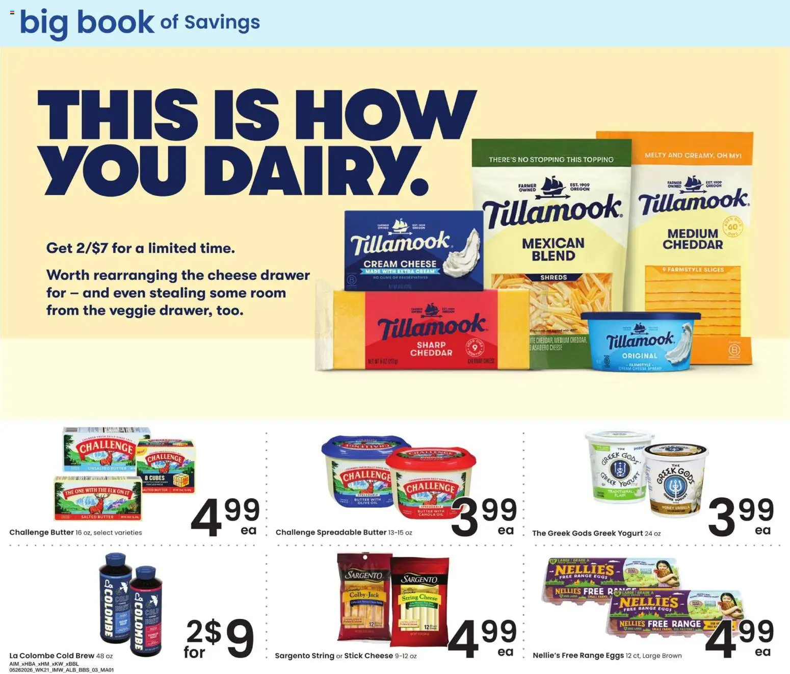 Albertsons Big Book of Savings - valid from 26.05.2026 | Page: 3 | Products: Butter, Cheese, Eggs, Cream