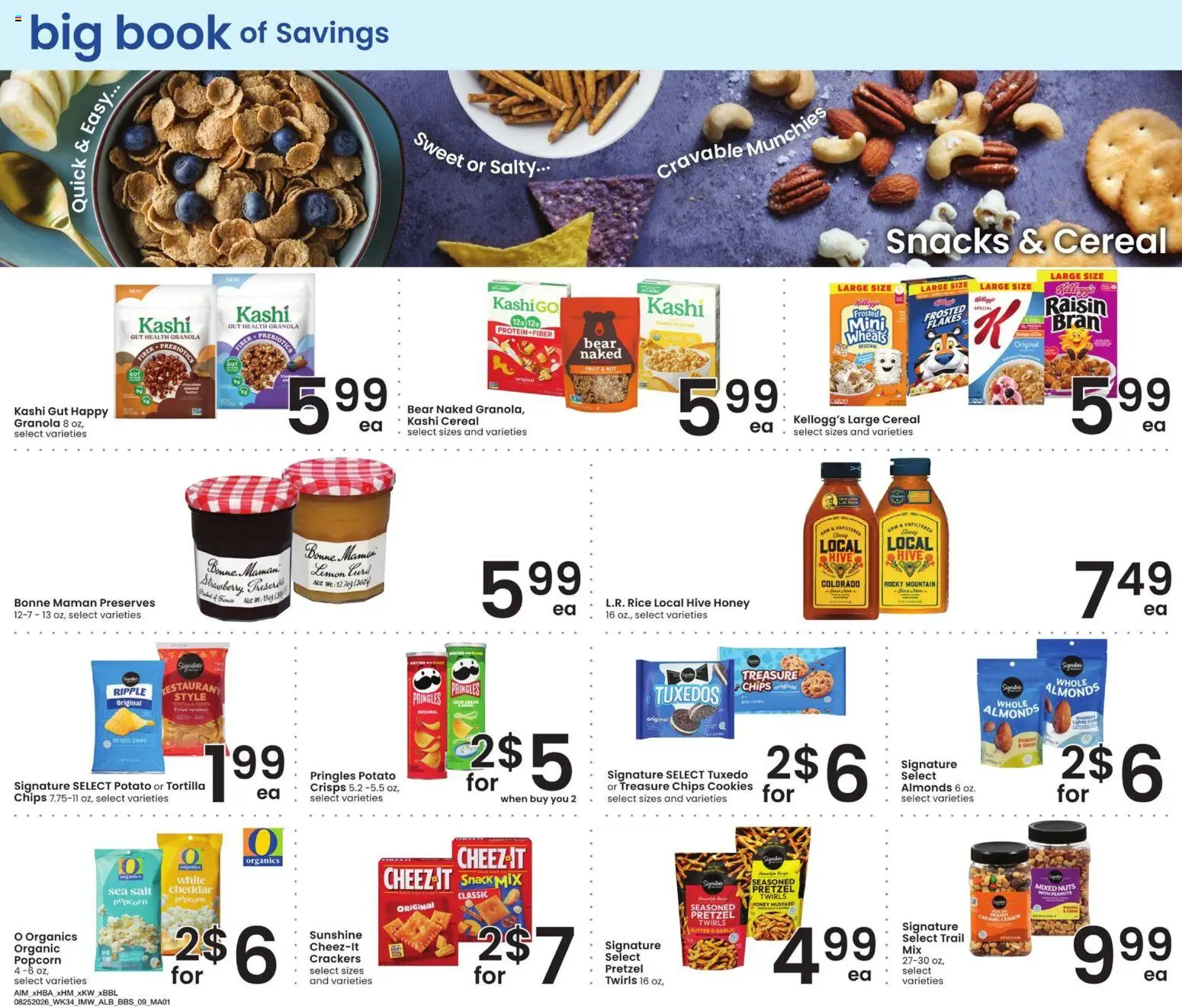 Albertsons Big Book of Savings - valid from 08/25/2026 | Page: 9 | Products: Rice, Tortilla chips, Salt, Snacks