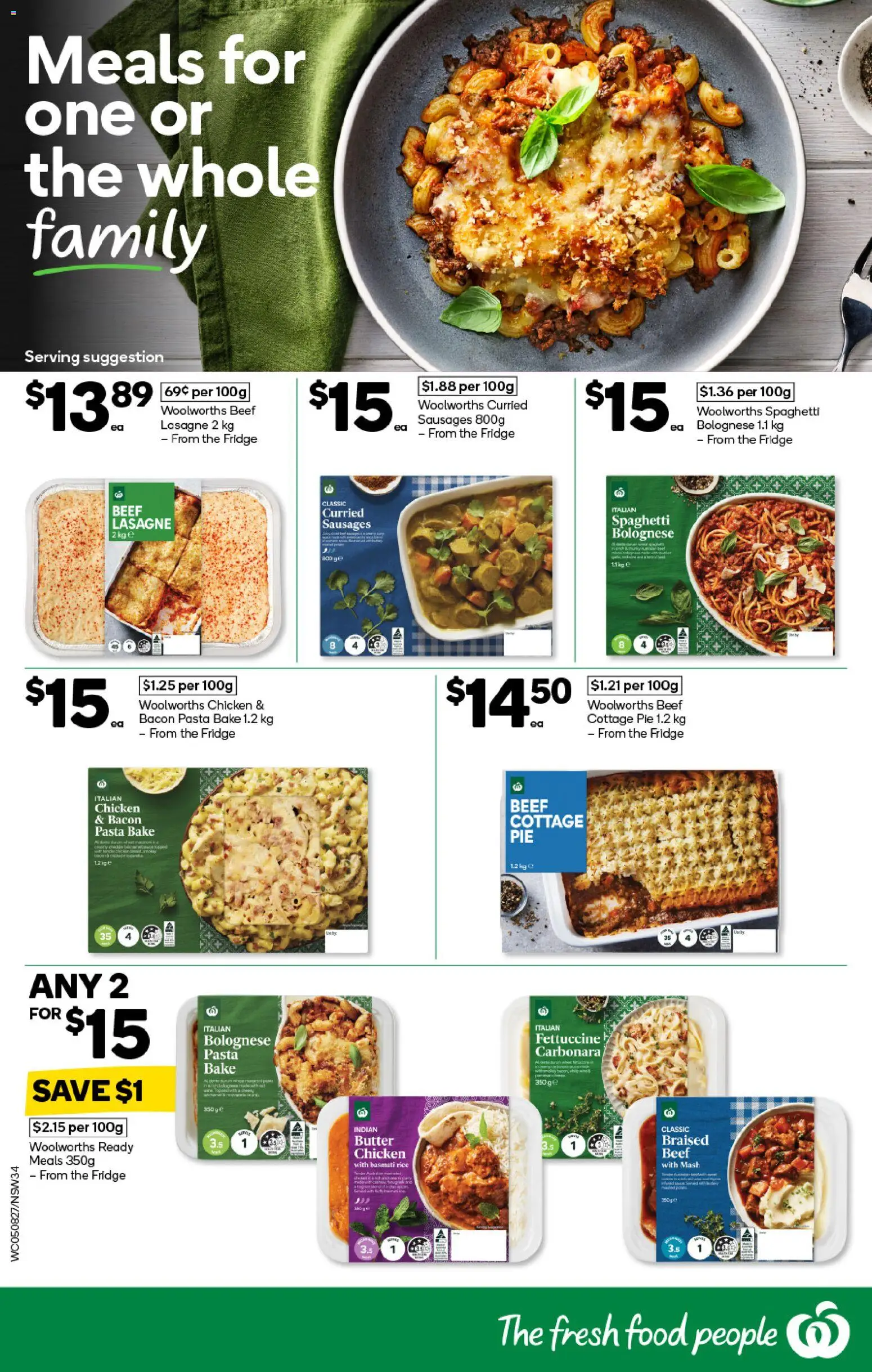 Woolworths catalogue - valid from 05/08/2026 | Page: 34 | Products: Food, Beef, Lasagne, Fridge
