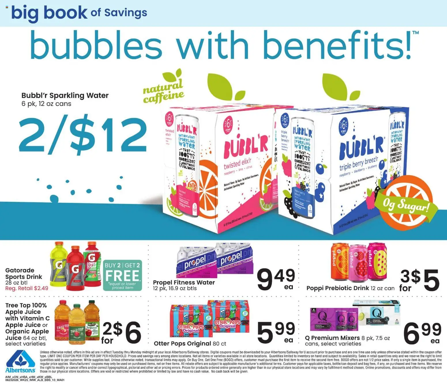 Albertsons Big Book of Savings - valid from 06/23/2026 | Page: 12 | Products: Vitamin, Water, Sugar, Bag