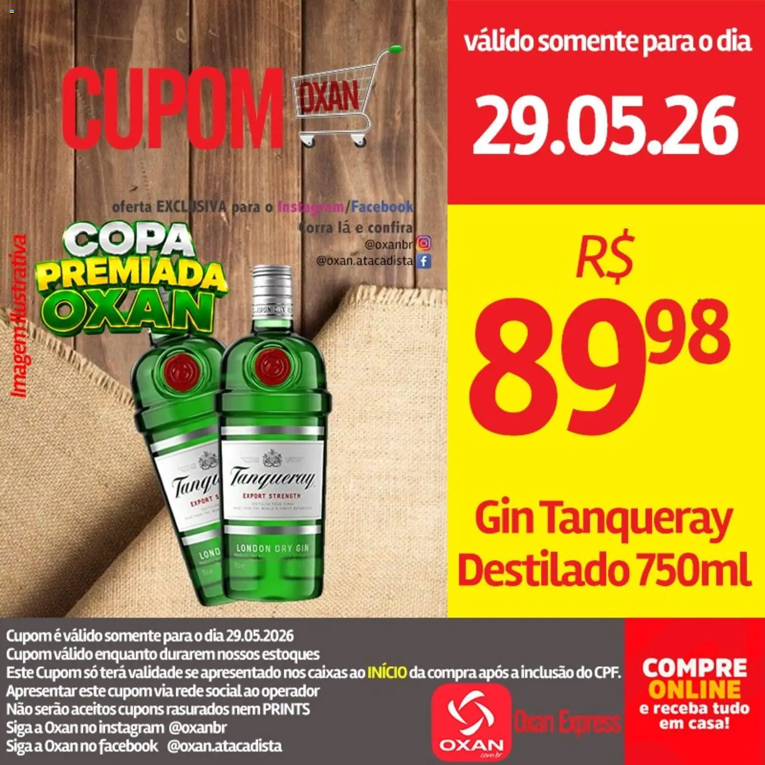 Oxan Atacadista Folheto - válido de 29.05.2026 | Página: 1 | Produtos: Copa, Gin