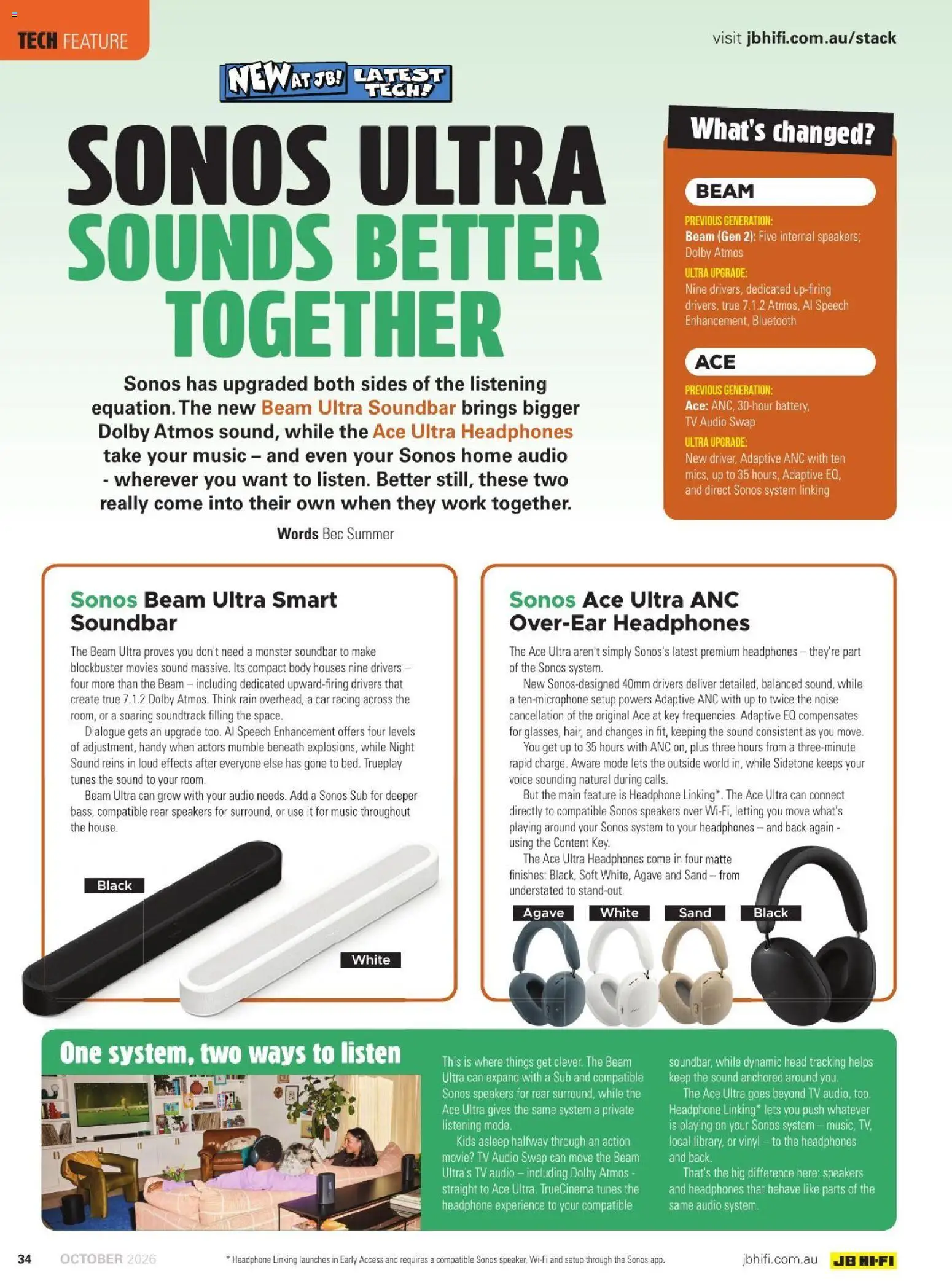 JB Hi-Fi catalogue - valid from 01/10/2026 | Page: 34 | Products: Soundbar, Tv, Audio, Headphones