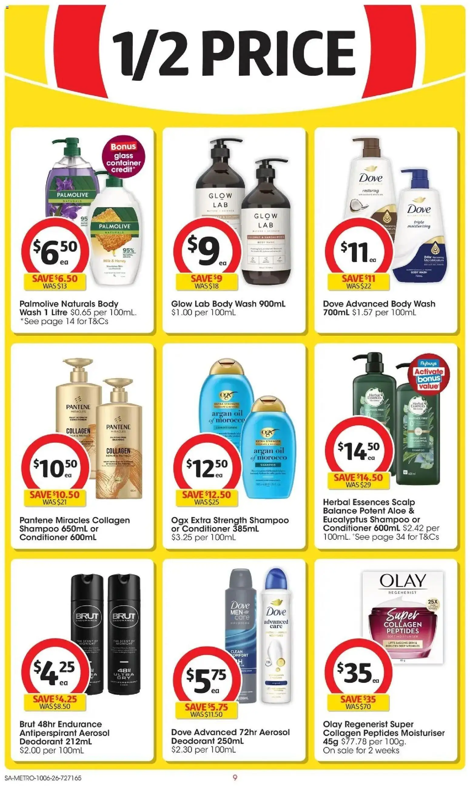 Coles catalogue - valid from 09.06.2026 | Page: 9 | Products: Shampoo, Moisturiser, Collagen, Herbal