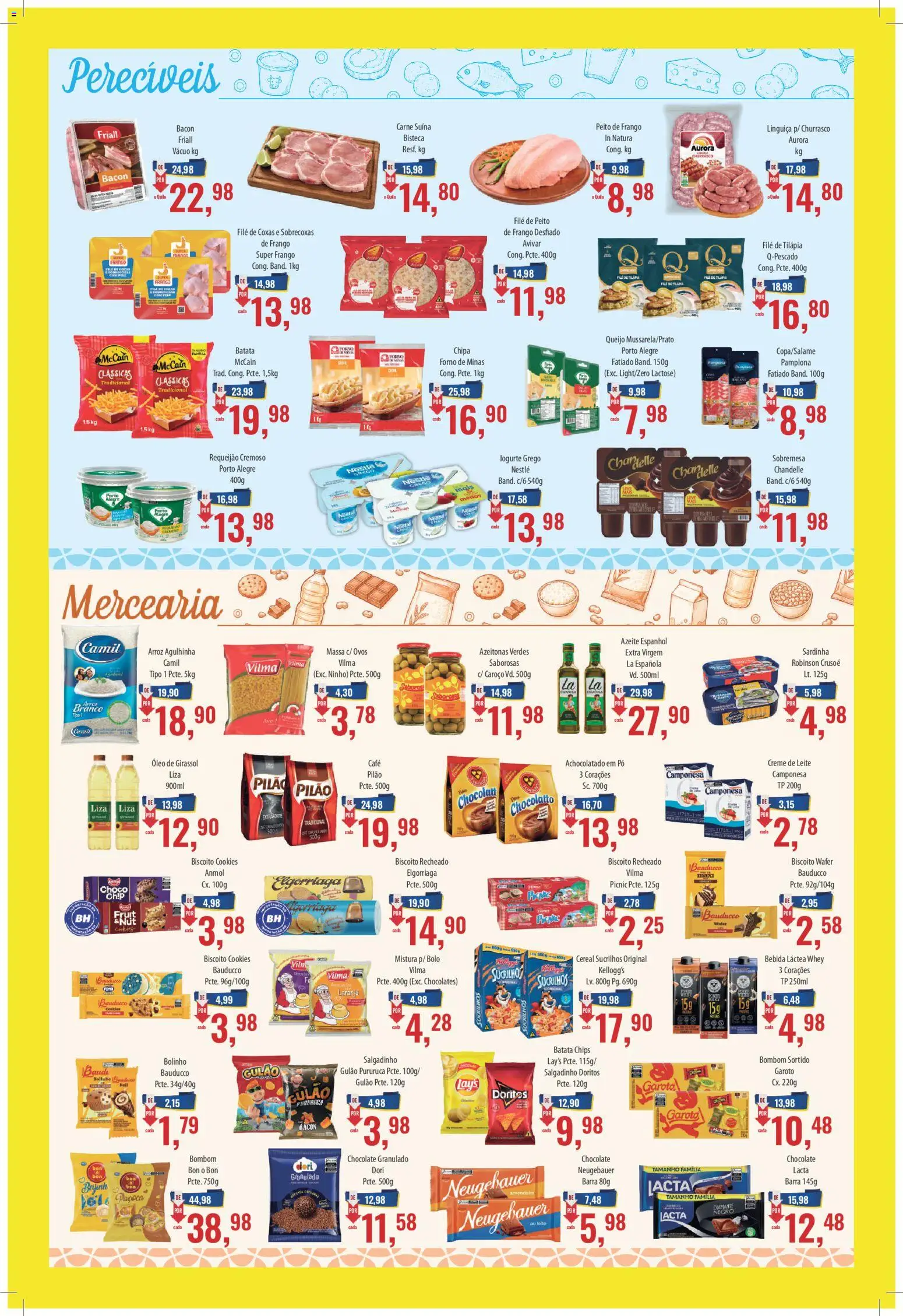 Supermercados BH Folheto - válido de 17/08/2026 | Página: 2 | Produtos: Frango desfiado, Pó, Biscoito, Azeite