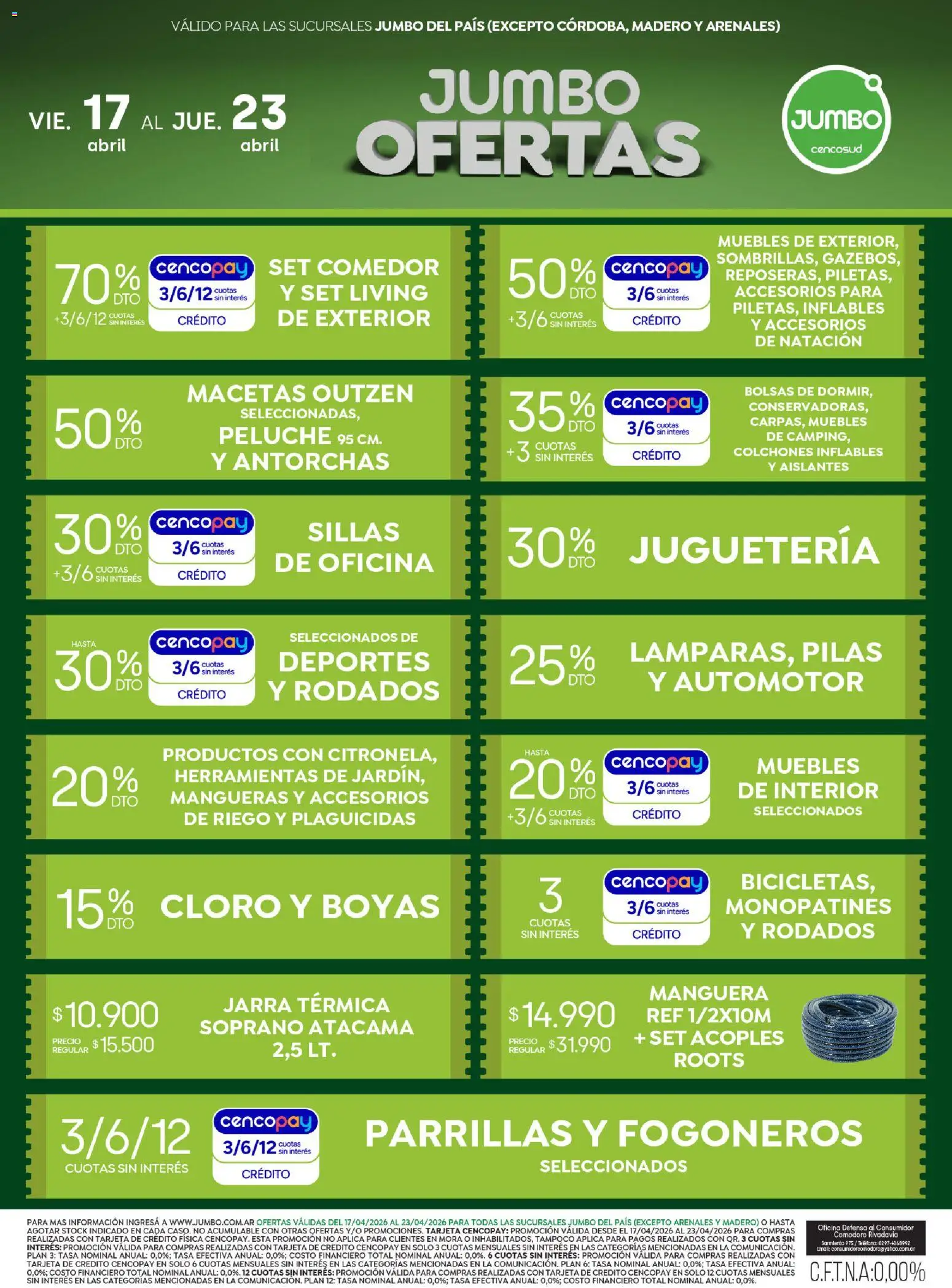 Jumbo - Ofertas | Electro y Hogar │ válido desde el 17.04.2026 | Página: 3 | Productos: Pilas, Jarra, Manguera, Térmica