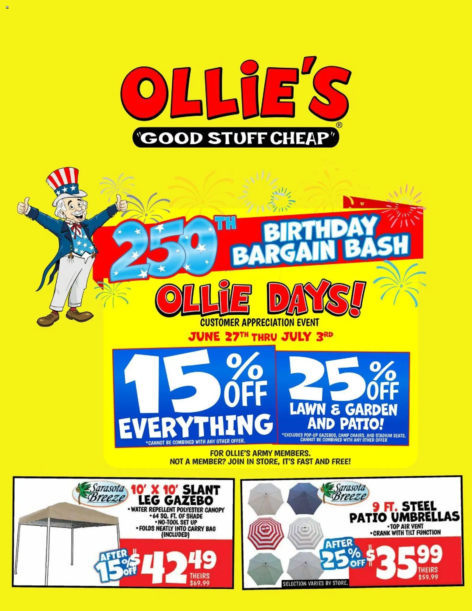 Ollie's Weekly Ad - valid from 07/02/2026 | Page: 1 | Products: Water, Bag