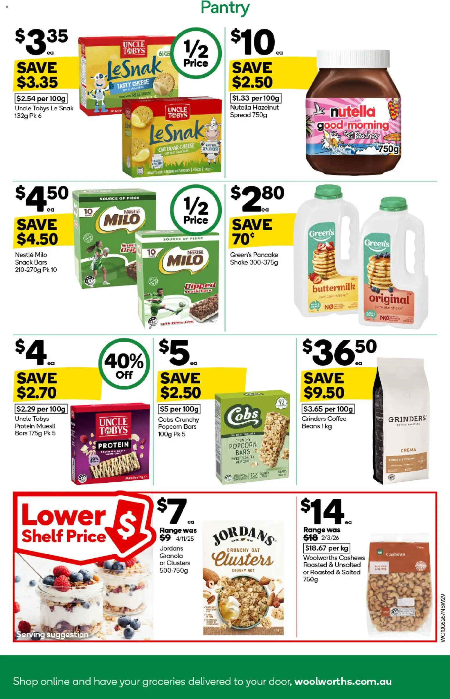 Woolworths catalogue - valid from 10.06.2026 | Page: 29 | Products: Crackers, Cheese, Coffee, Nutella