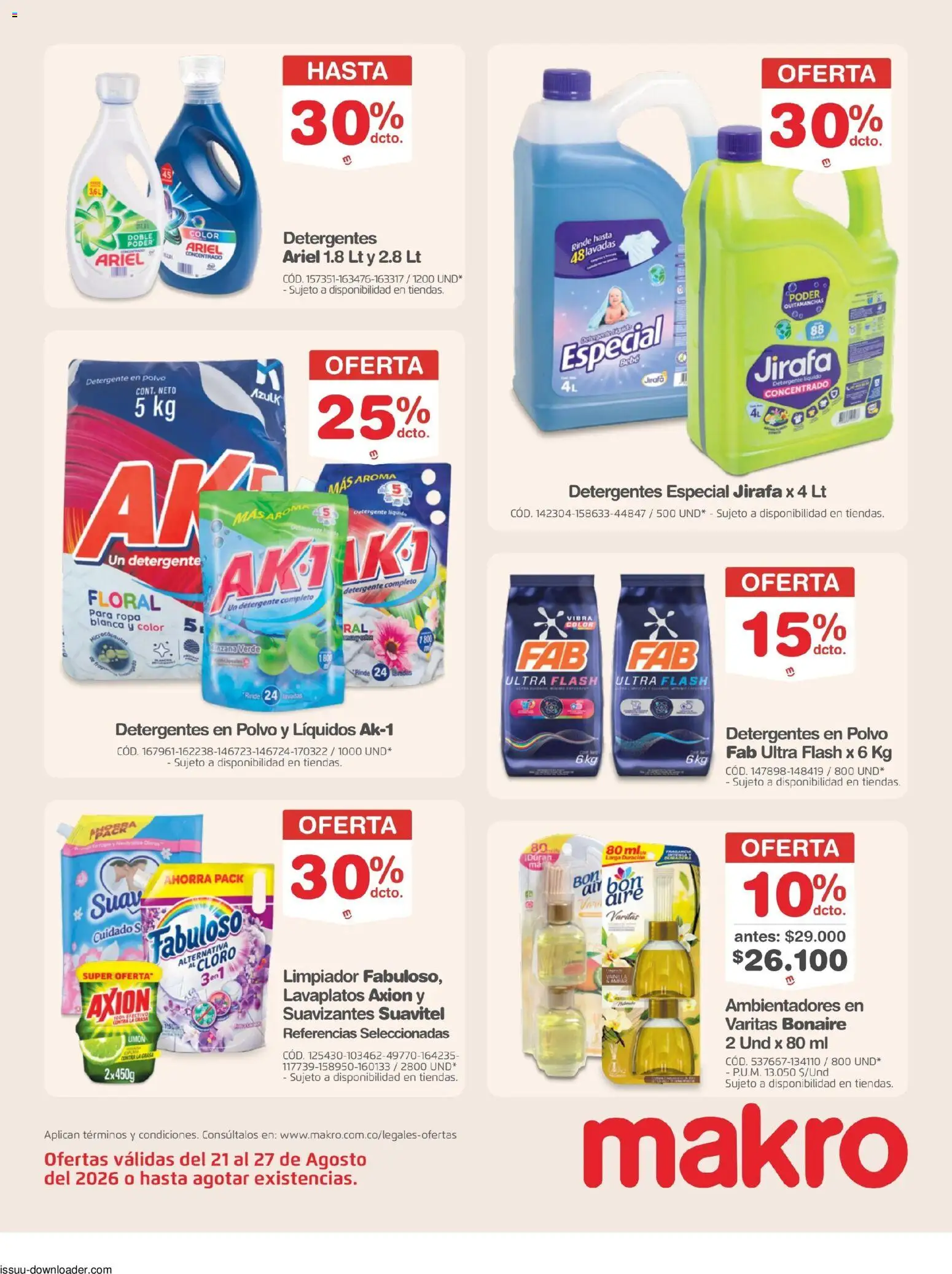 Makro revista - valida desde el 21/08/2026 | Página: 24 | Productos: Limón, Polvo, Quitamanchas, Ropa