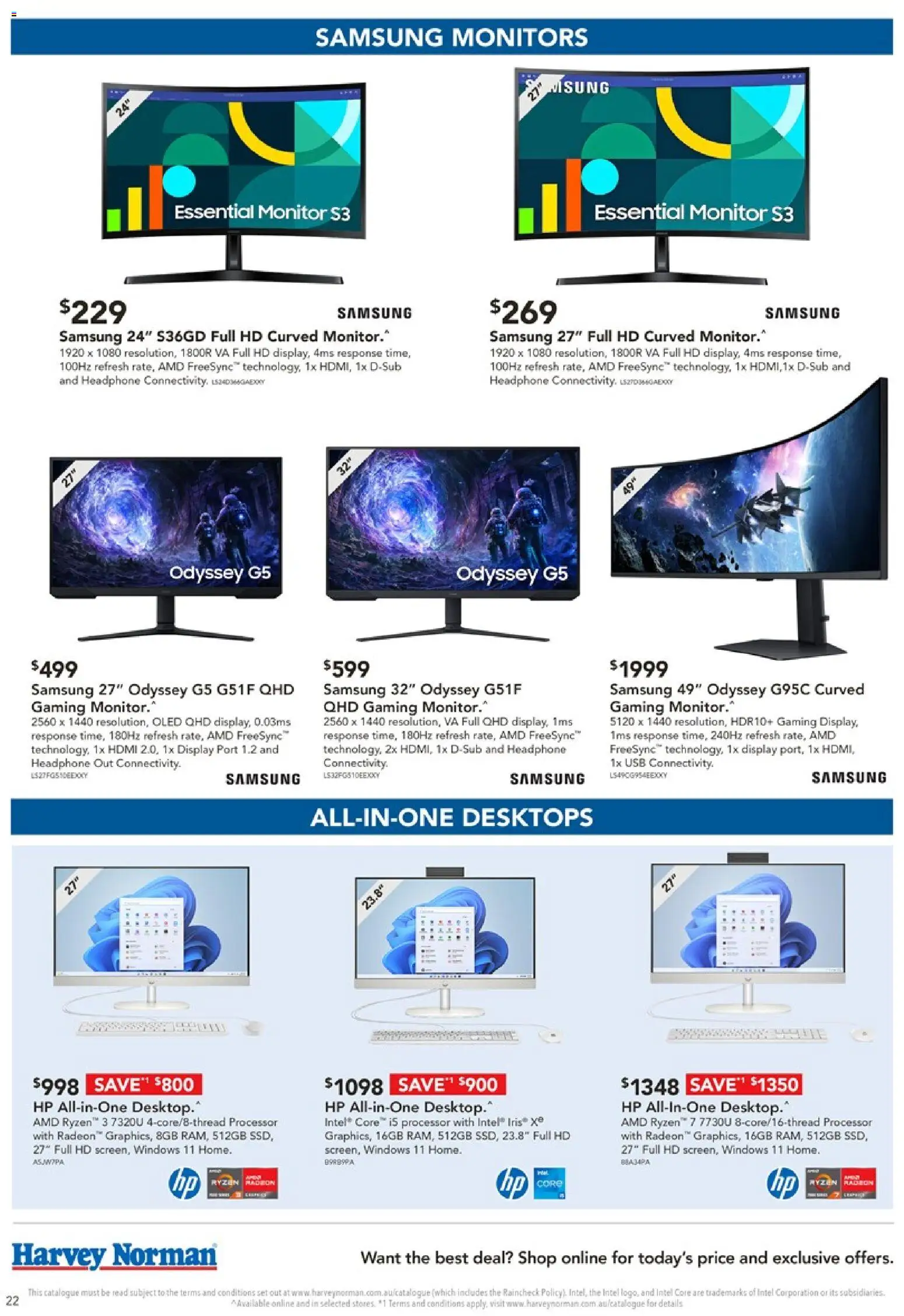 Harvey Norman catalogue - valid from 06.03.2026 | Page: 22 | Products: Monitor, Usb