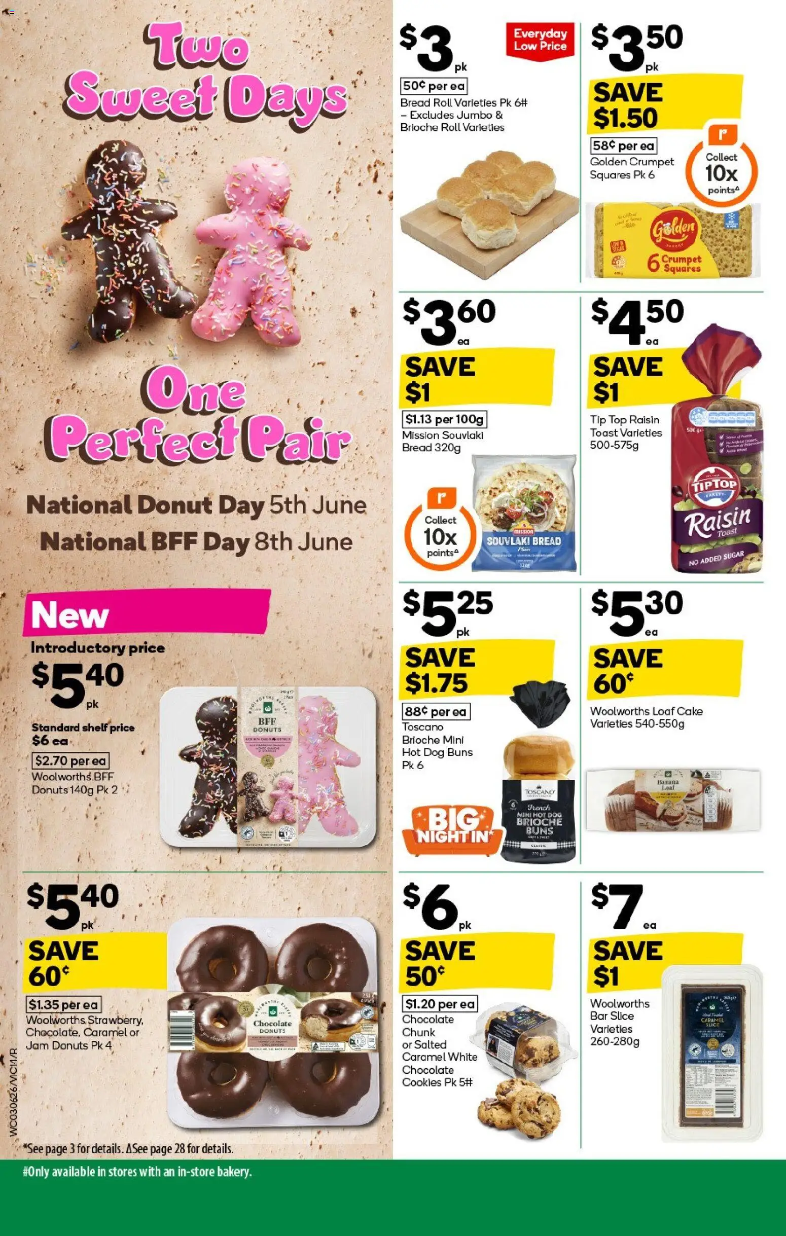 Woolworths catalogue - valid from 03.06.2026 | Page: 14 | Products: Shelf, Donuts, Bread, Sugar