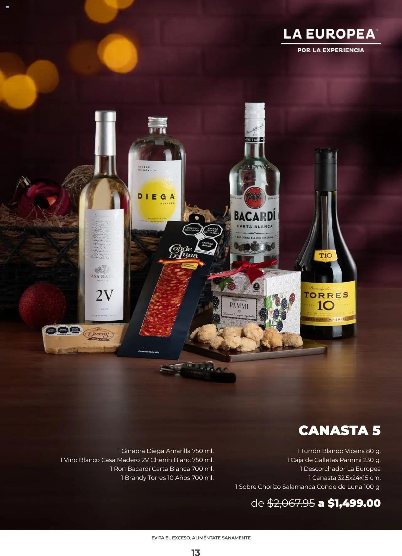 Nuevas ofertas de La Europea válidas en toda la República Mexicana desde el 22.09.2025. ¡Encuentra las mejores ofertas en La Europea catálogo! | Página: 13 | Productos: Ginebra, Turrón, Canasta, Sobre