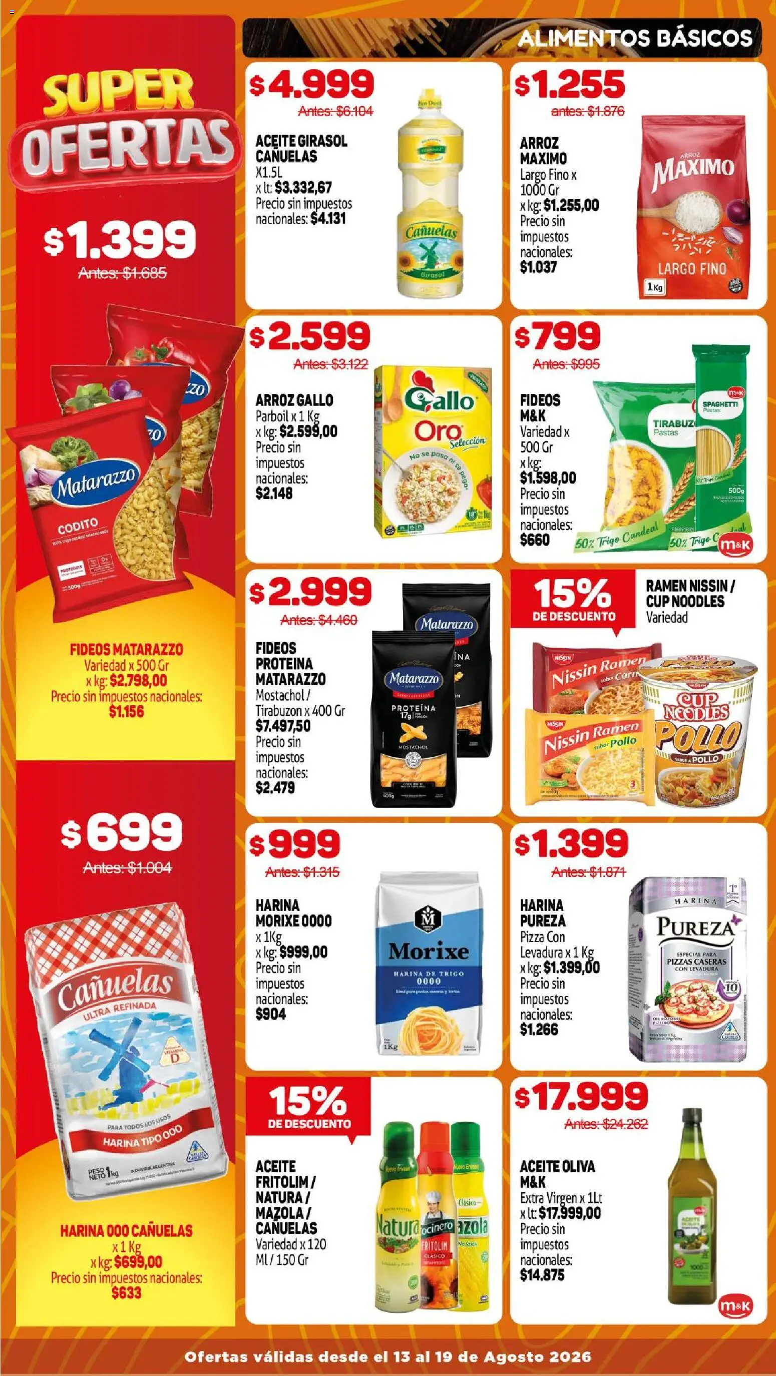 Makro makro alcahza │ válido desde el 13/08/2026 | Página: 5 | Productos: Pollo, Aceite, Pizza, Spaghetti