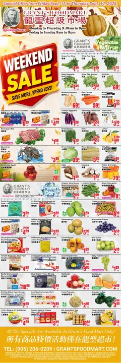 Preview of Oceans weekly flyer - Grant’s Foodmart from shop Oceans valid from Sep 11, 2026