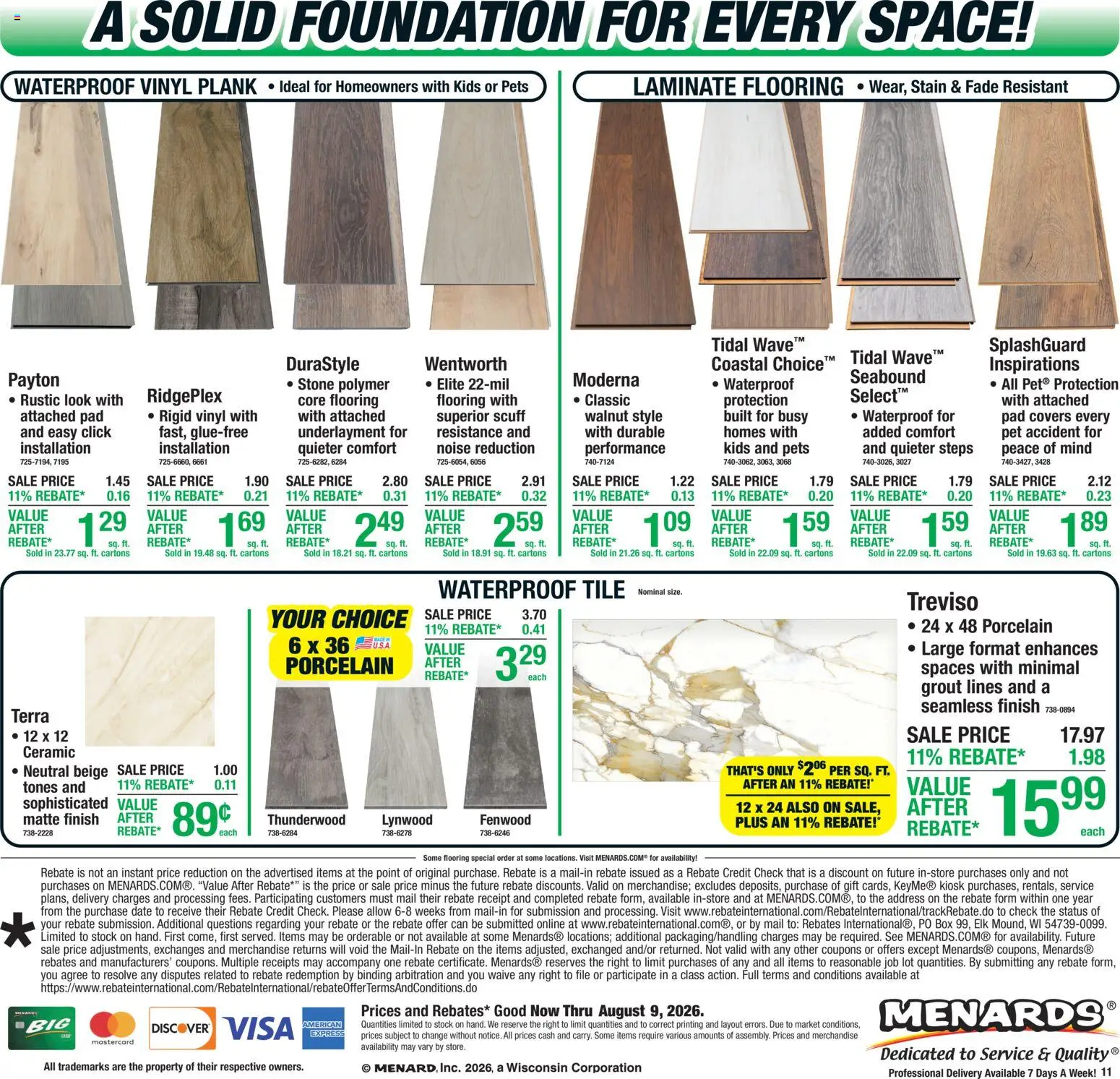 Menards Weekly Ad - valid from 07/30/2026 | Page: 18 | Products: Box, Foundation, Date