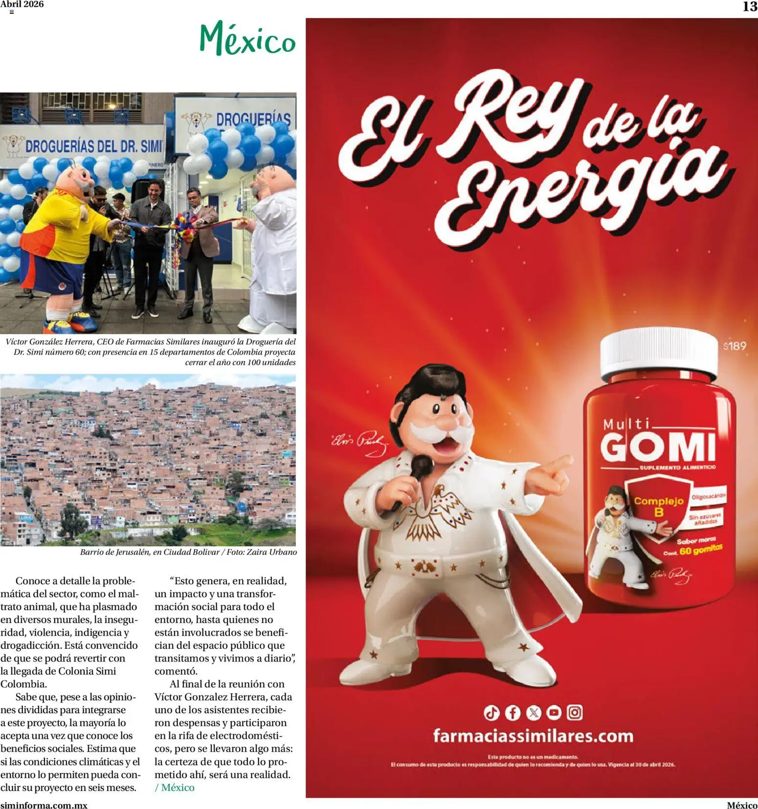 Nuevas ofertas de Farmacias Similares válidas en toda la República Mexicana desde el 01.04.2026. ¡Encuentra las mejores ofertas en Farmacias Similares catálogo! | Página: 13 | Productos: Gomitas