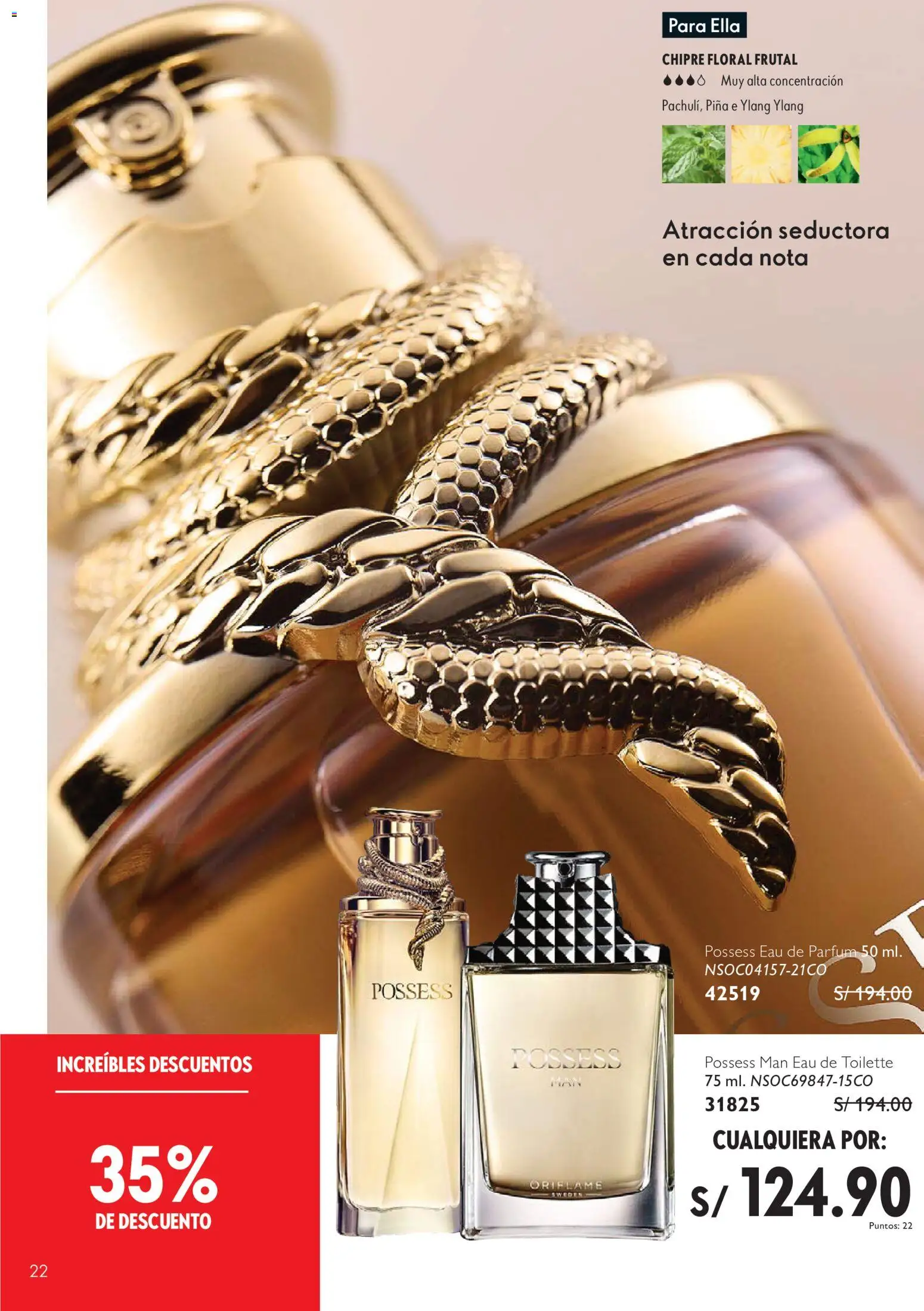 Catálogo Oriflame válido desde 01/08/2026 | Página: 22 | Productos: Piña, EAU de Toilette