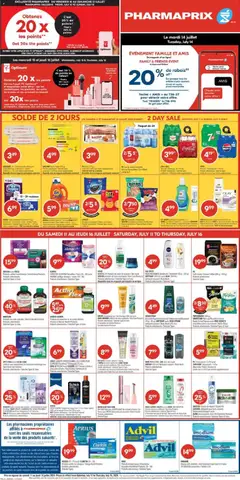 Preview of Pharmaprix weekly flyer / circulaire from shop Pharmaprix valid from Jul 11, 2026 | Page: 2 | Products: PC, Body wash, Antiperspirant, Coffee