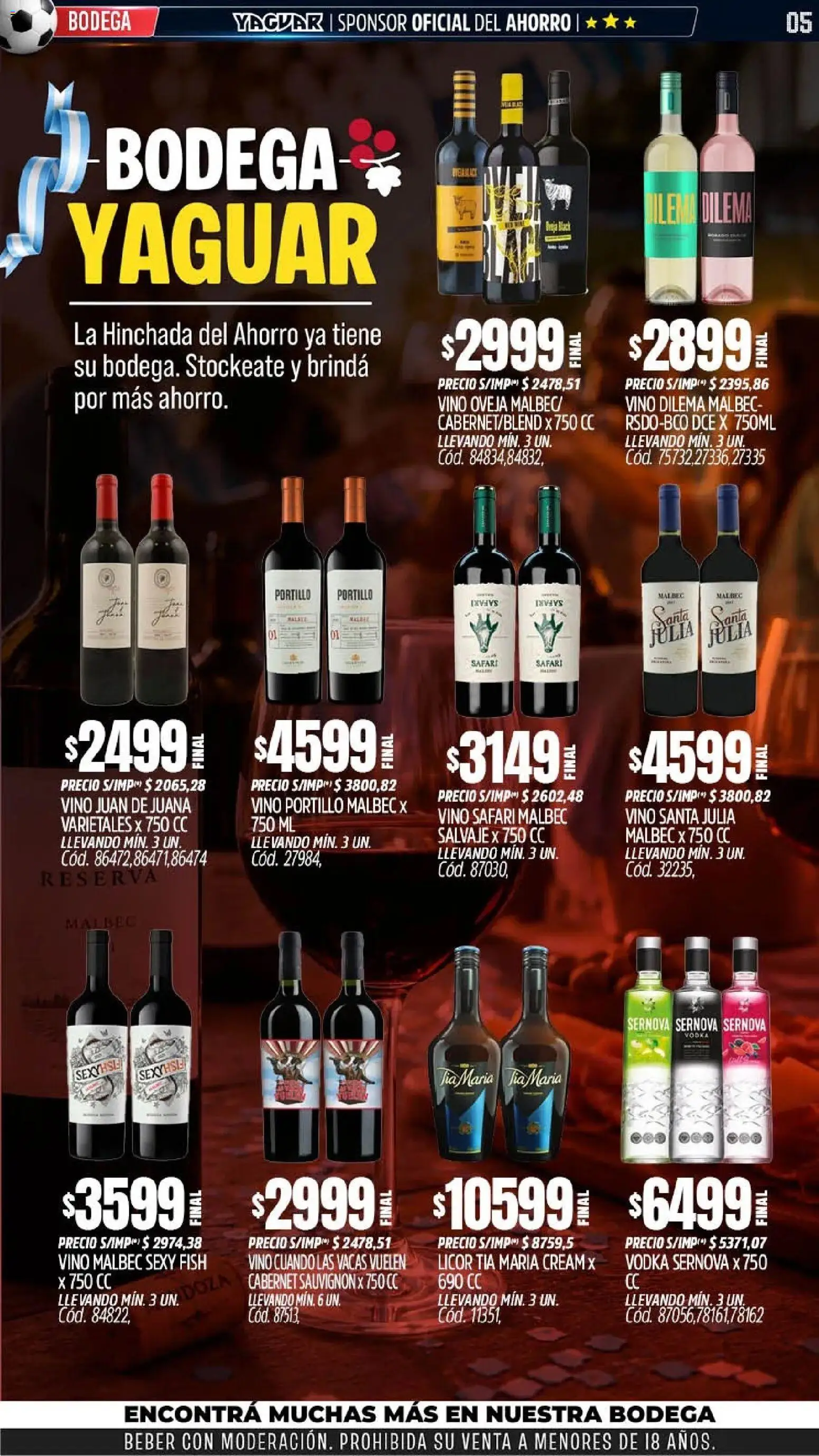 Yaguar - Oferta Semanal Neuquen │ válido desde el 08.06.2026 | Página: 5 | Productos: Vodka, Vino