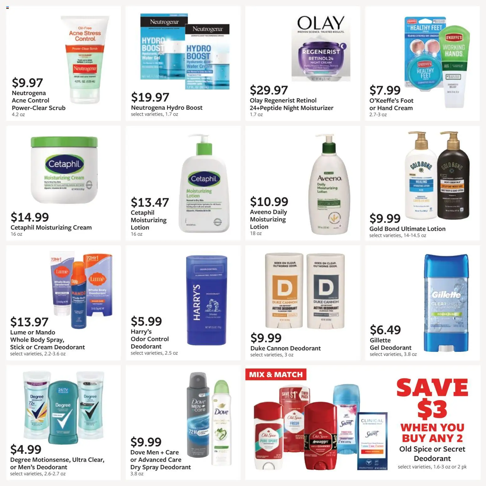 Fareway Monthly Ad - valid from 09/28/2026 | Page: 32 | Products: Night Cream, Hand cream, Deodorant, Rum