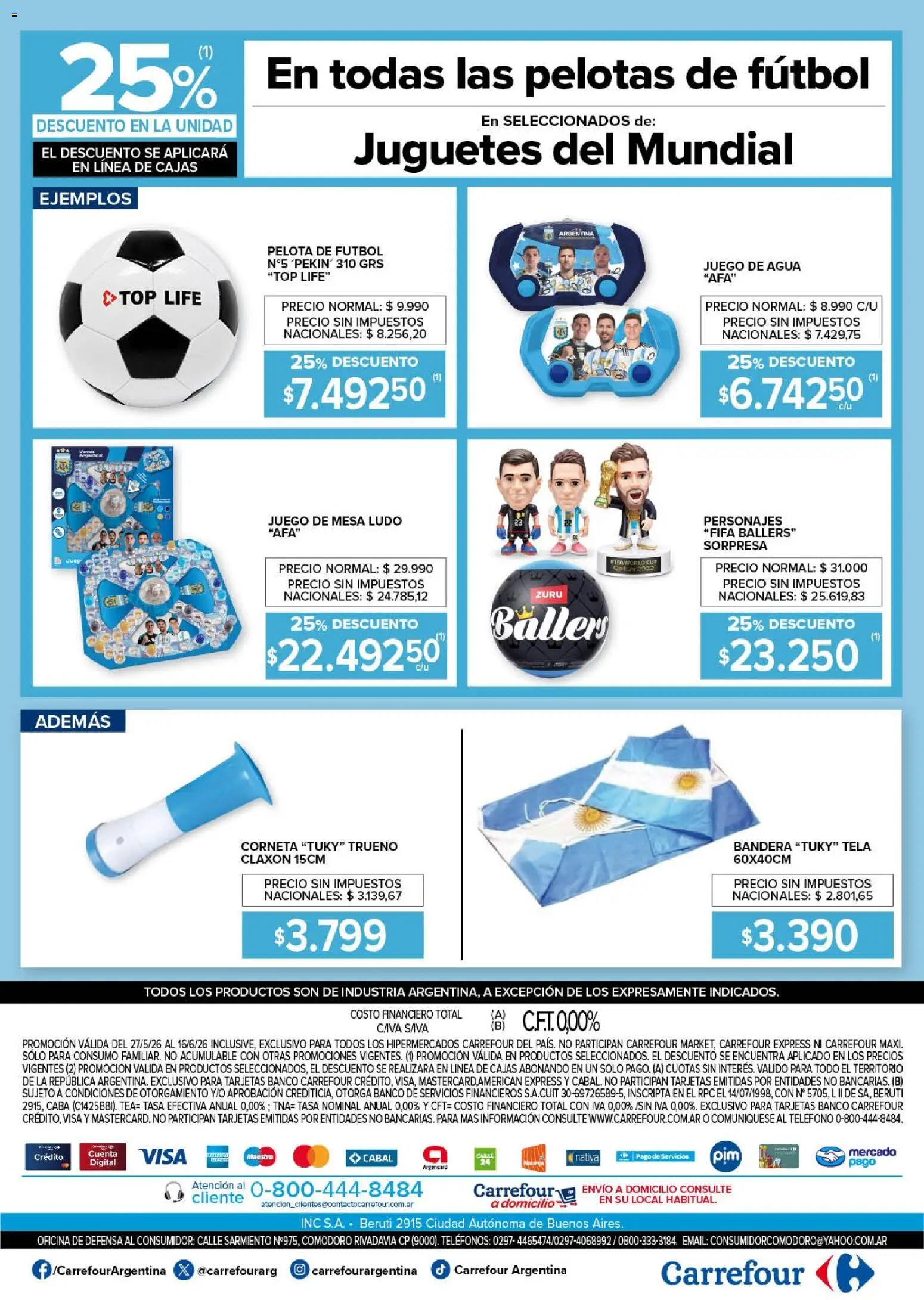 Carrefour - Especial Mundial │ válido desde el 27.05.2026 | Página: 4 | Productos: Teléfono, Top, Mesa, Pelota