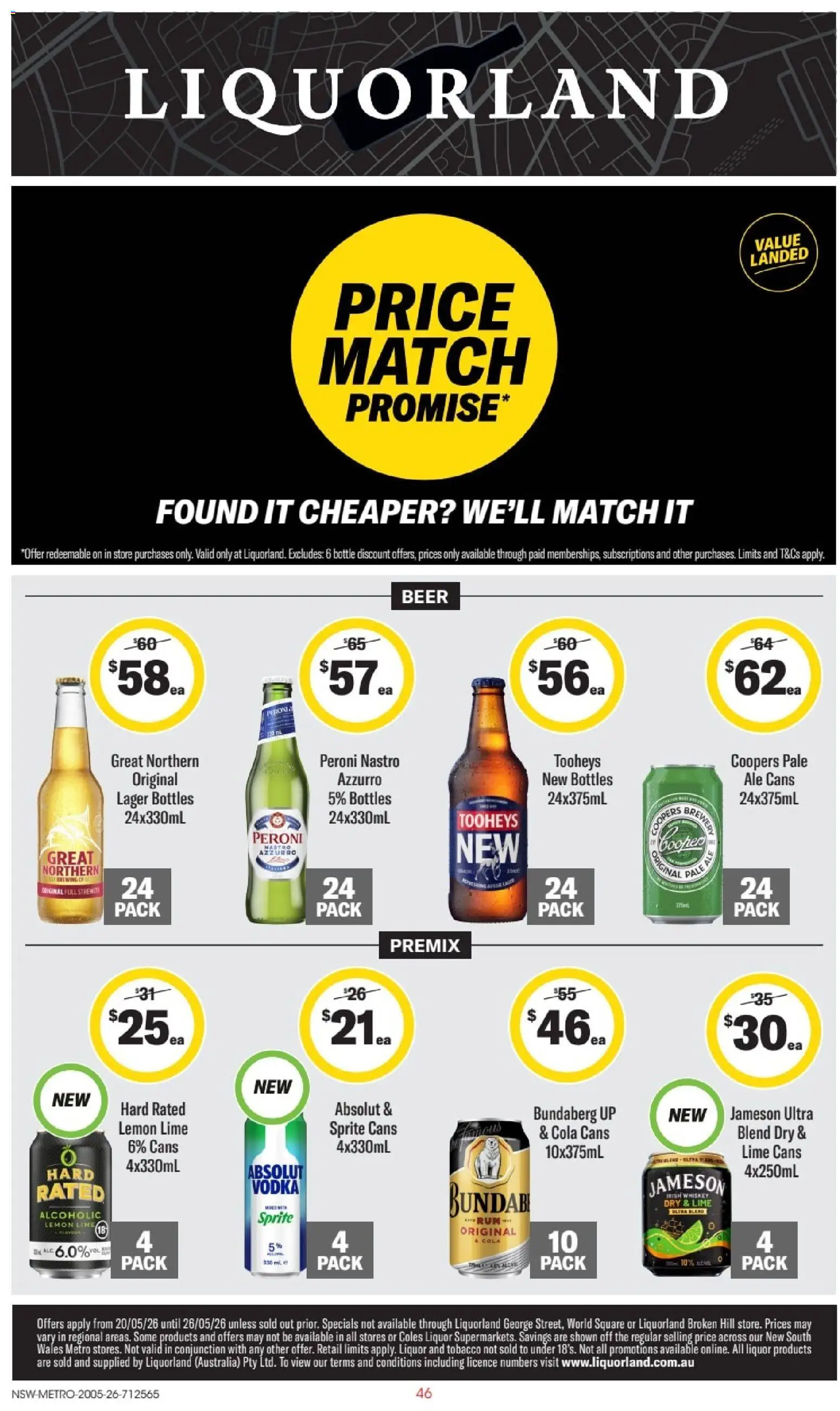 Liquorland catalogue - valid from 20.05.2026 | Page: 1 | Products: Beer, Whiskey, Lemon, Lime