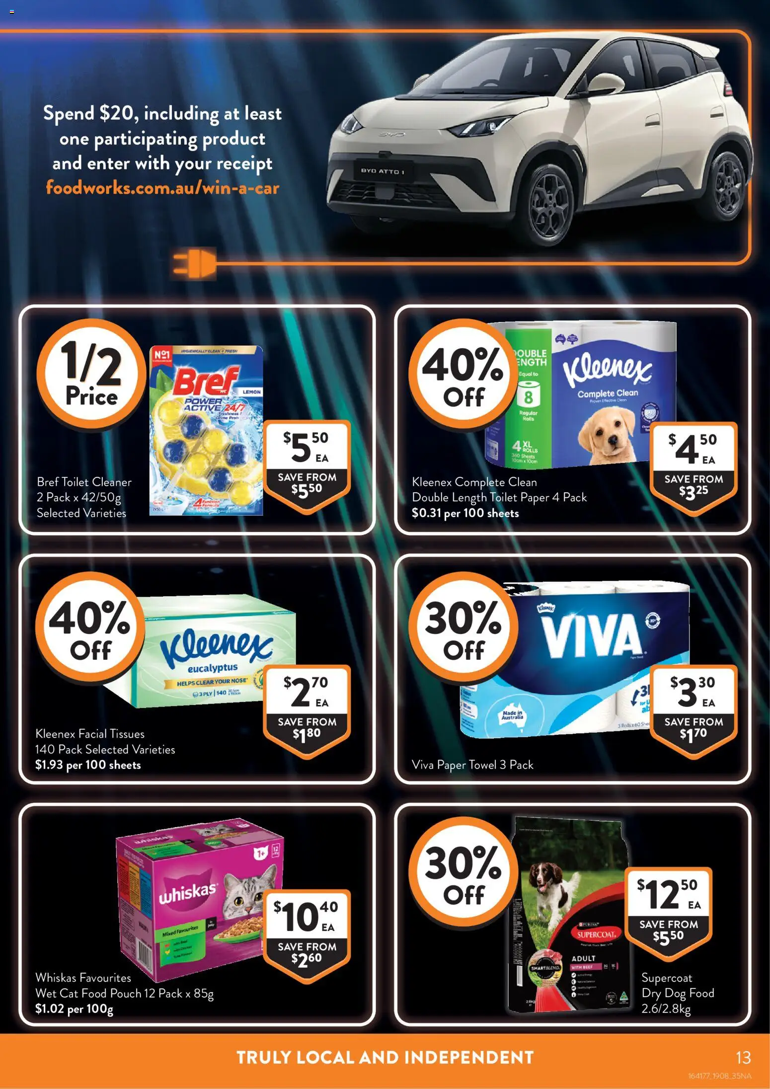 Foodworks catalogue - valid from 18/08/2026 | Page: 13 | Products: Food, Beef, Lemon, Tissues