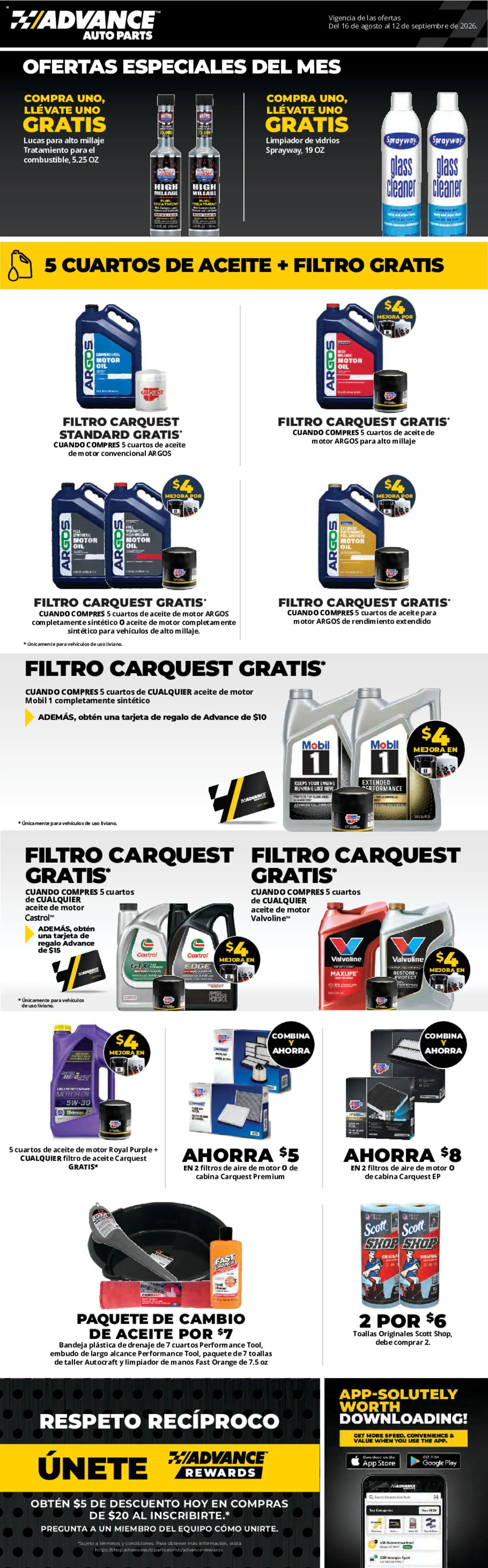 Advance Auto Parts Weekly Ad - Spanish - valid from 08/16/2026 | Page: 1