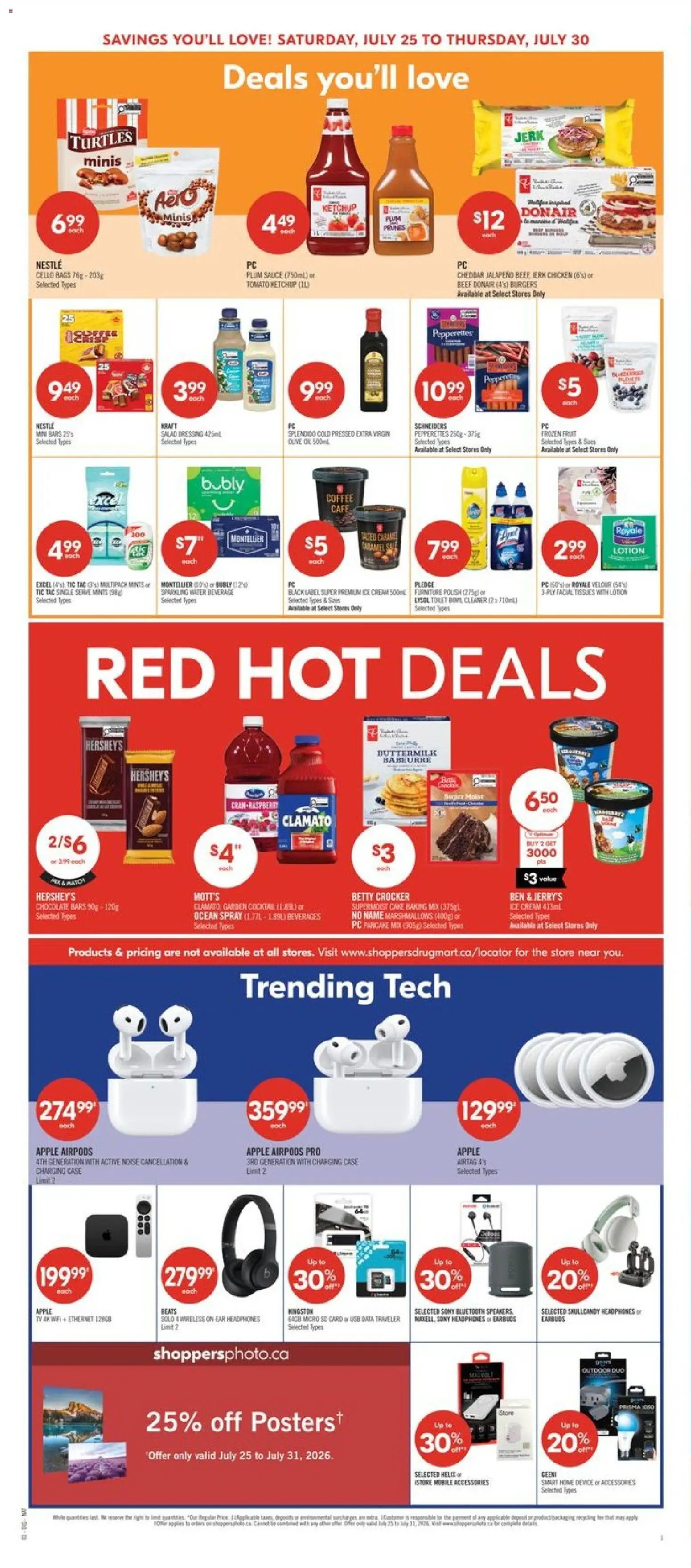 Shoppers flyer valid from Jul 24, 2026 | Page: 8 | Products: Beef, Salad, Tv, Chicken