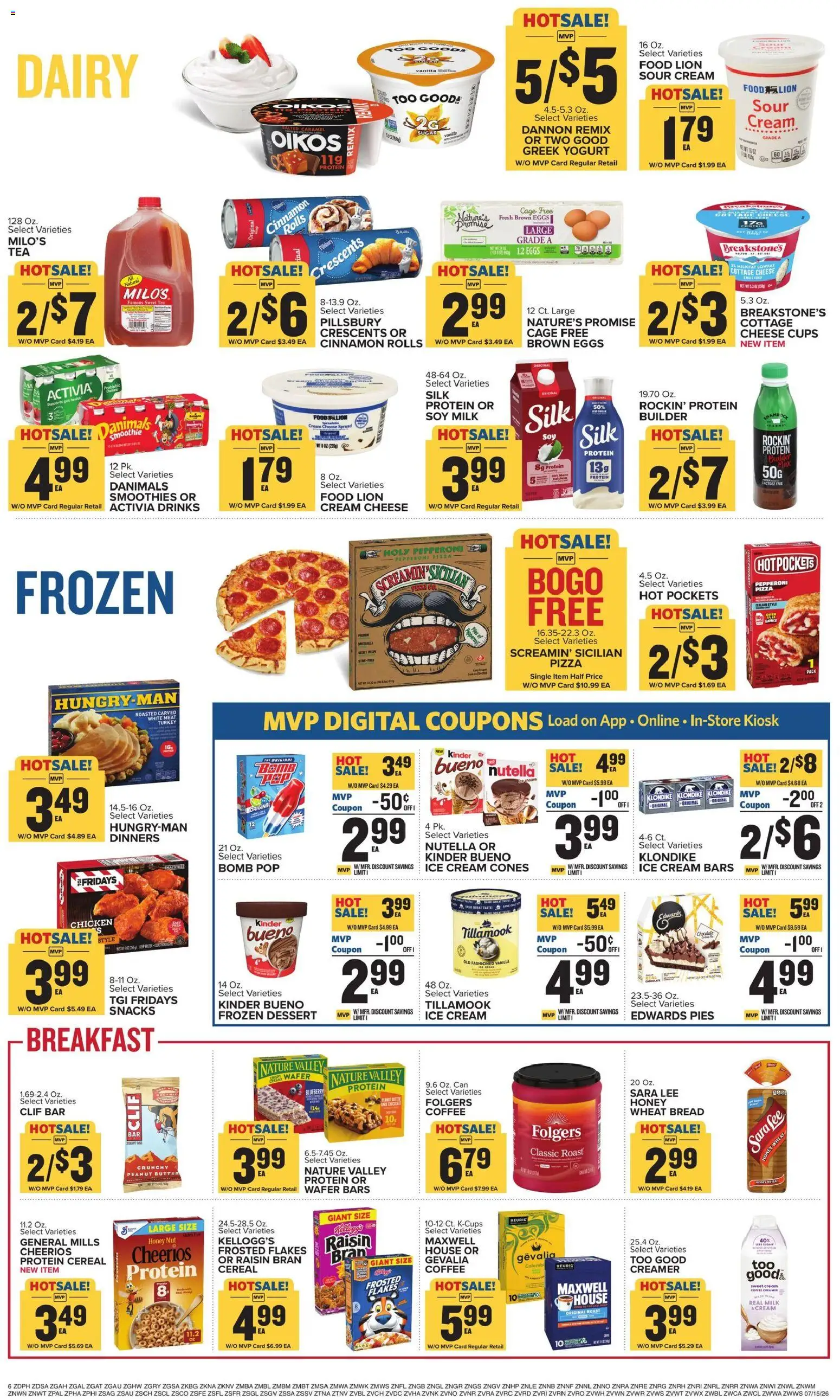 Food Lion Weekly Ad - valid from 07/15/2026 | Page: 11 | Products: Cheese, Coffee, Flakes, Sugar