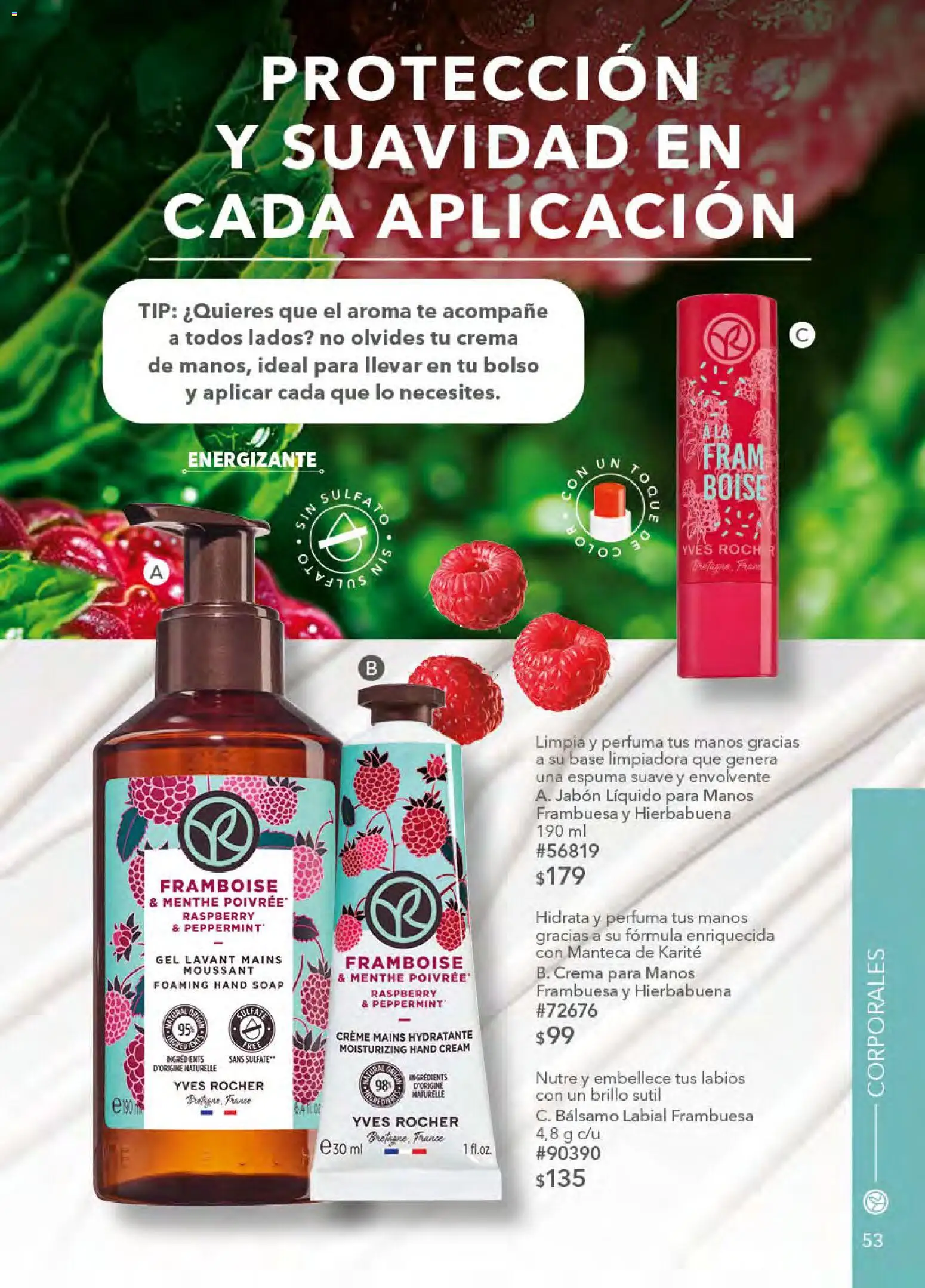 Nuevas ofertas de Yves Rocher válidas en toda la República Mexicana desde el 21.04.2026. ¡Encuentra las mejores ofertas en Yves Rocher campaña 6 2026! | Página: 53 | Productos: Crema, Bolso, Brillo, Bálsamo