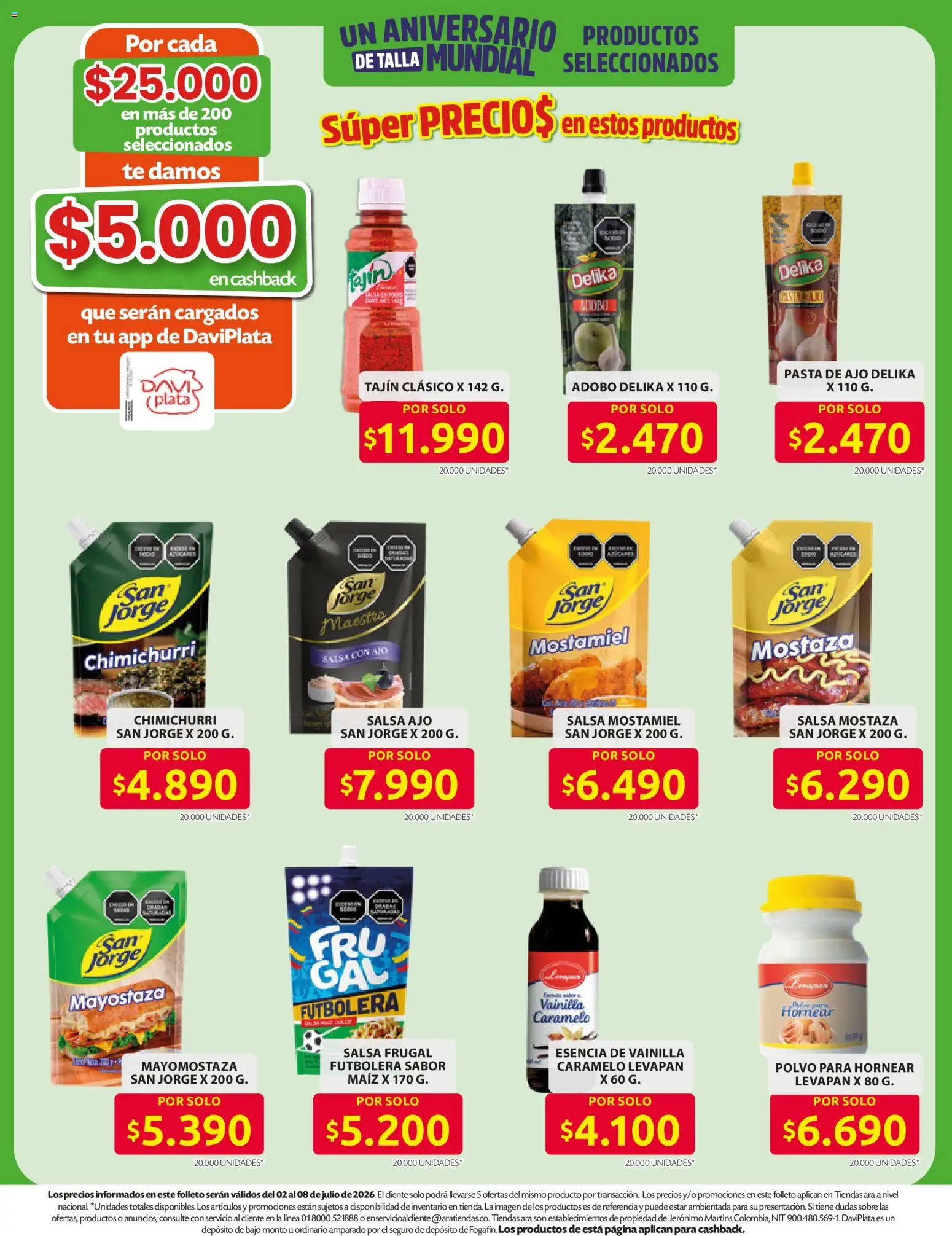 Ara revista - valida desde el 11/06/2026 | Página: 7 | Productos: Ajo, Pasta, Maiz, Mostaza