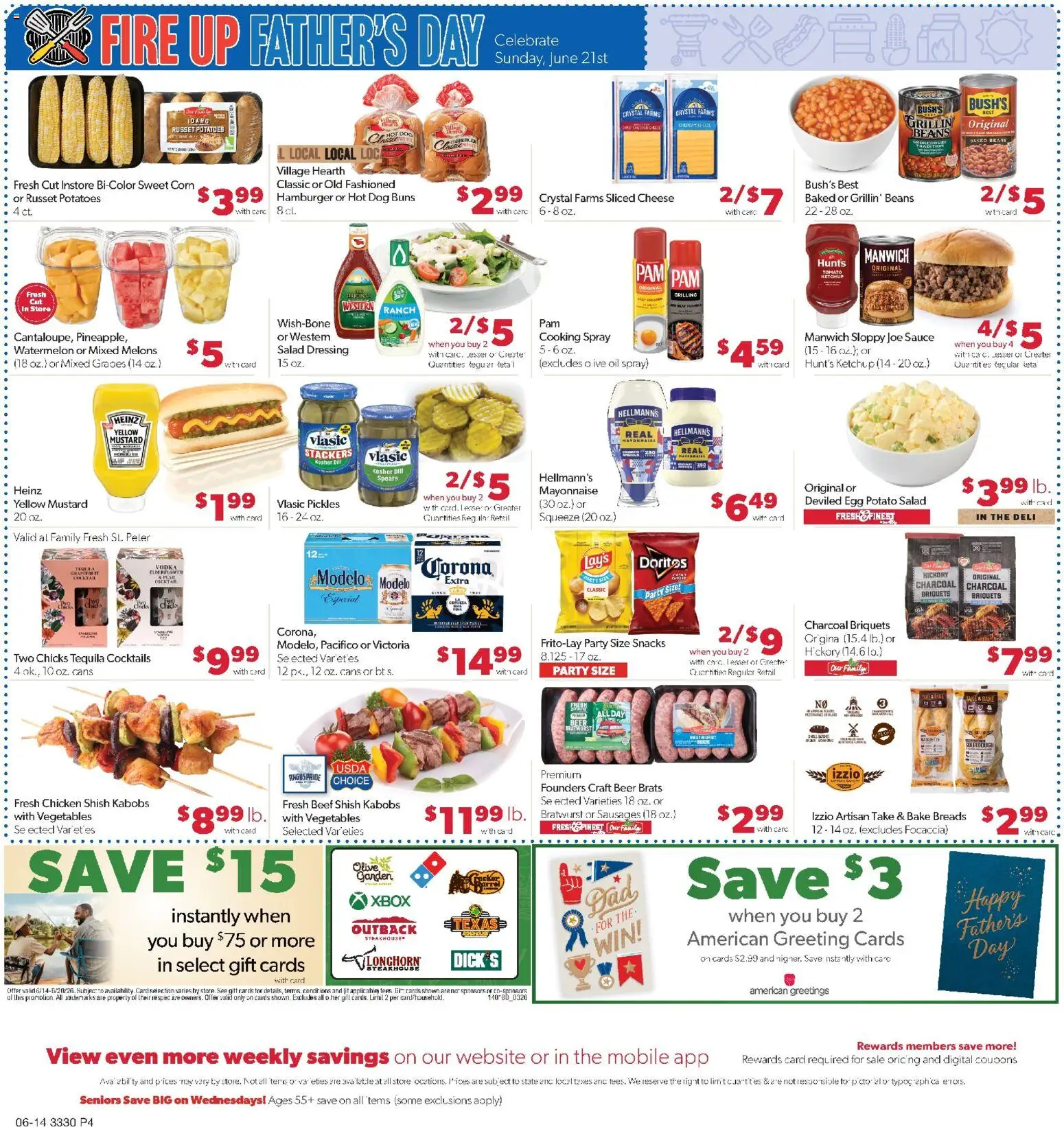 Family Fare Weekly Ad - MN - valid from 14.06.2026 | Page: 4 | Products: Beef, Vodka, Sauce, Watermelon