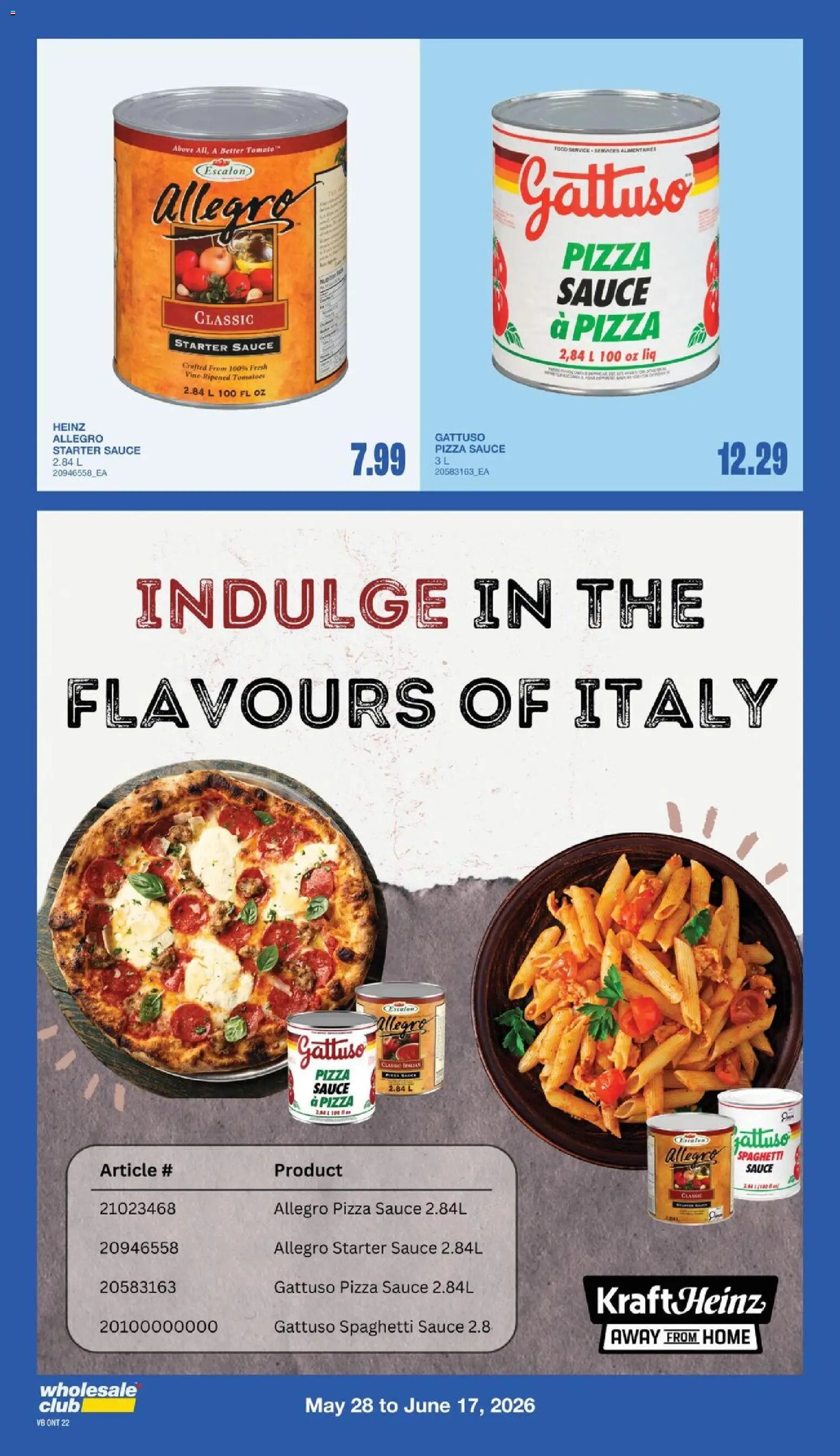 Wholesale Club flyer valid from 14.05.2026 | Page: 39 | Products: Pizza, Tomatoes